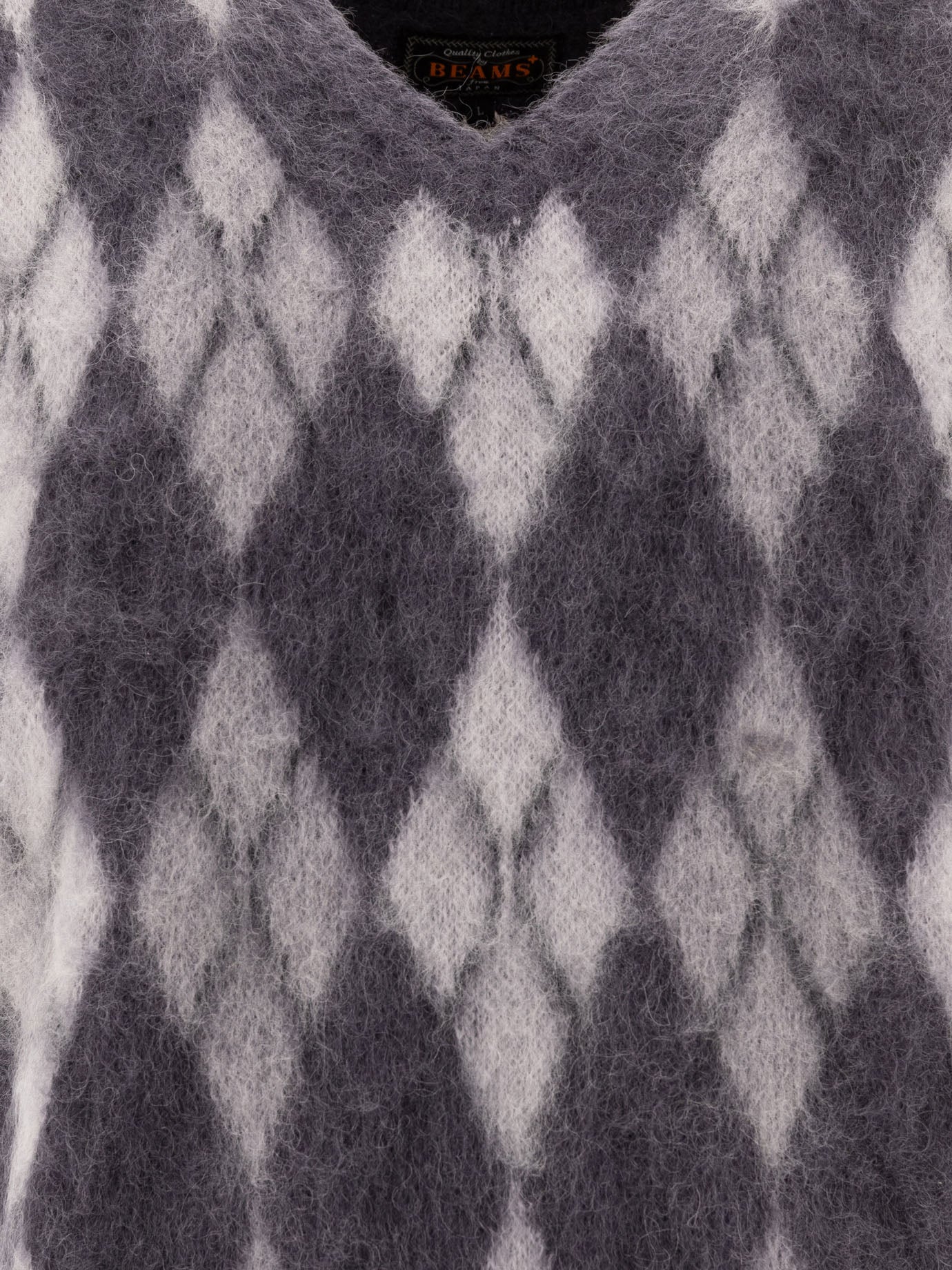 Beams Plus Gilet &quot;Argyle&quot; 15797019_S Grey thumbnail_3