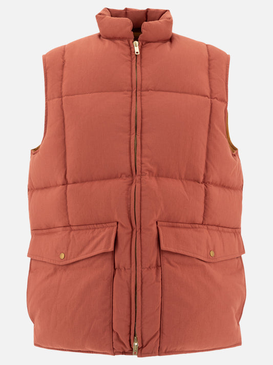 Beams Plus Oxford nylon sleeveless down jacket 18547552_L Red 1