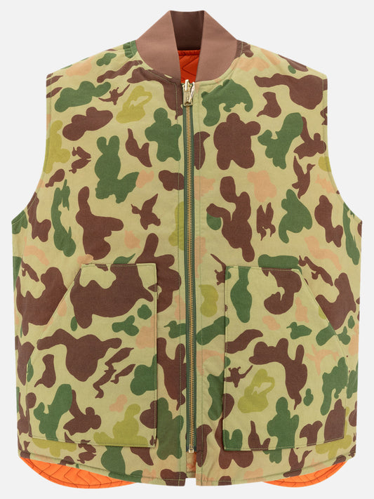 Beams Plus Reversible "Work" Vest 11706988_M Green 1