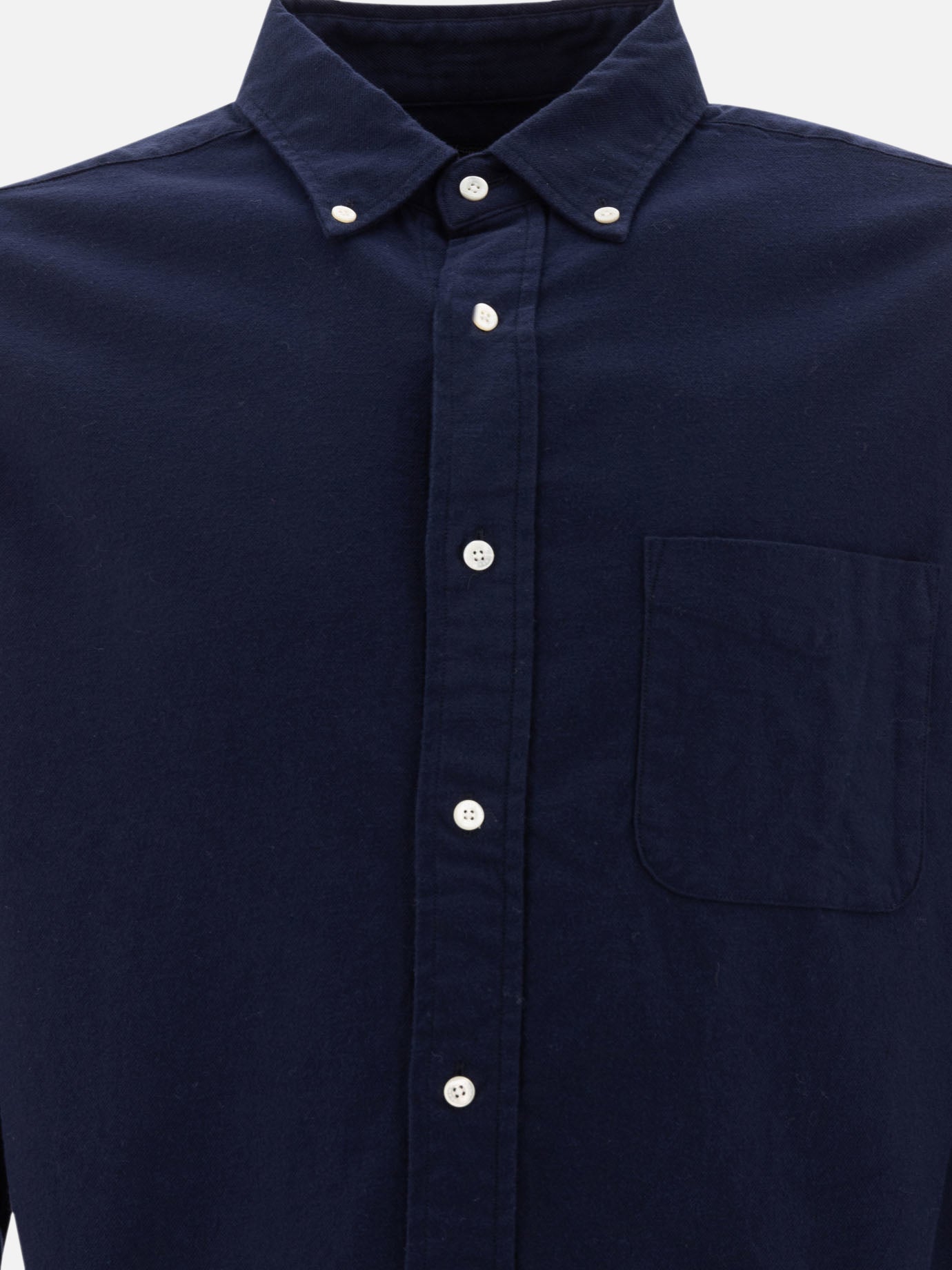Beams Plus &quot;BD Flannel Solid&quot; Shirt 11588329_S Blue thumbnail_3