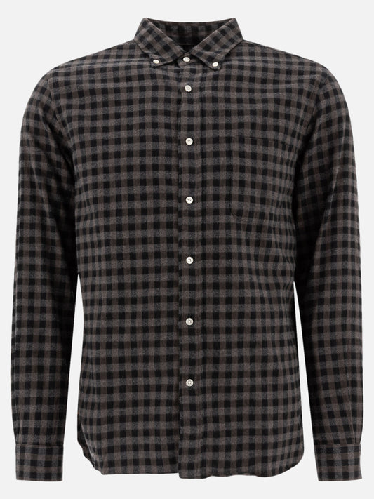 Beams Plus Camicia "BD Gingham Check Shaggy" 19817376_S Grey 1