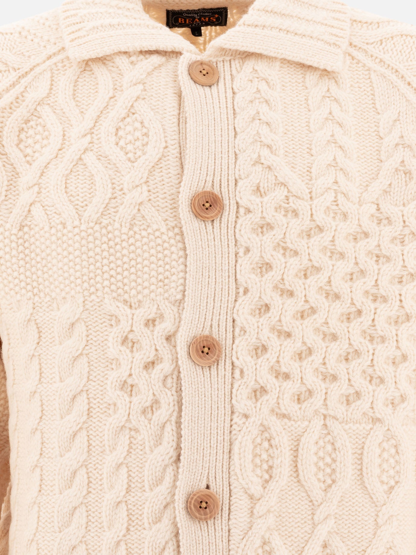 Beams Plus "Alan" Cardigan Beige
