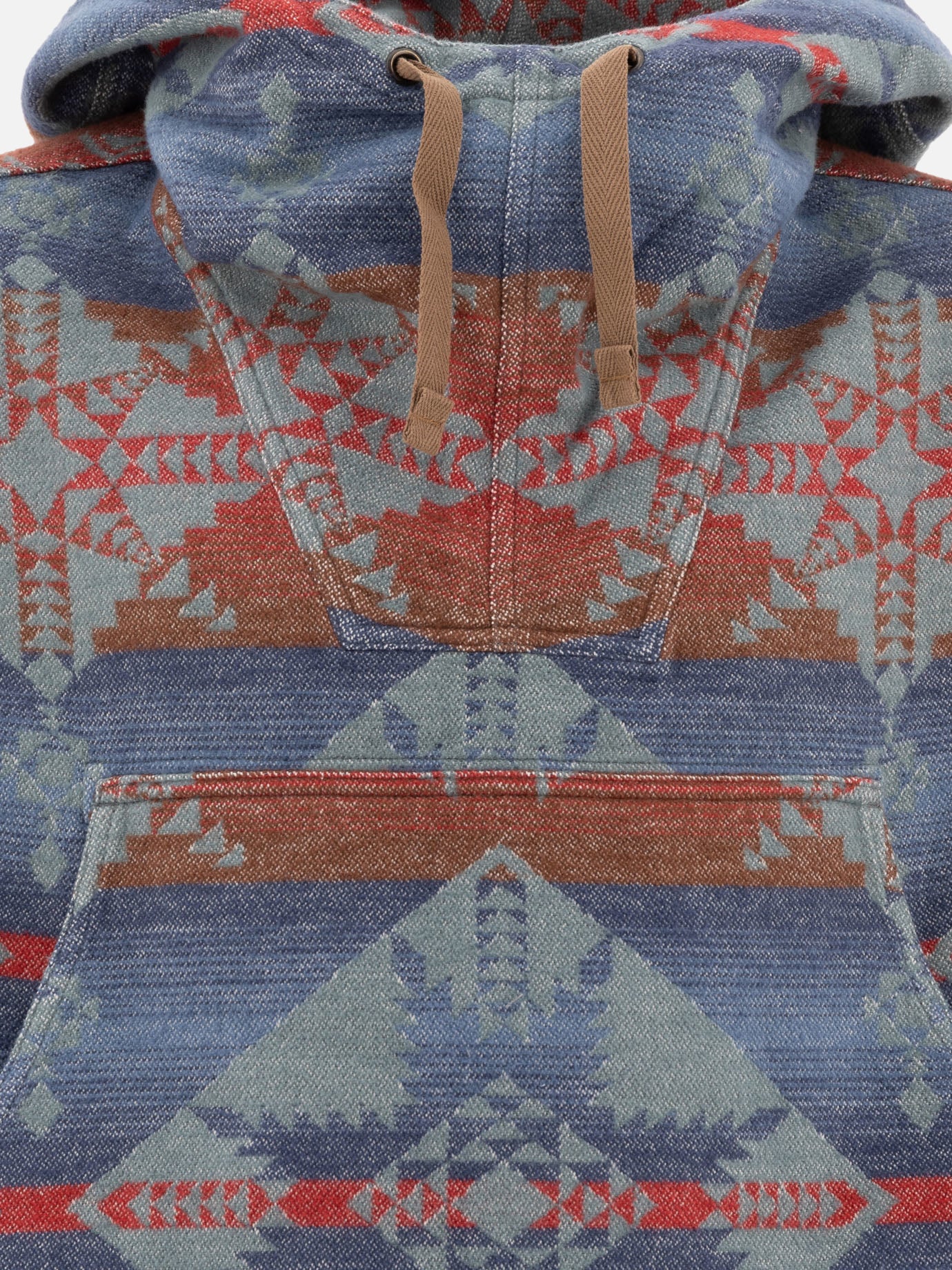 Beams Plus &quot;MIL Smock Jacquard Shaggy&quot; hoodie 17980374_S Blue thumbnail_3