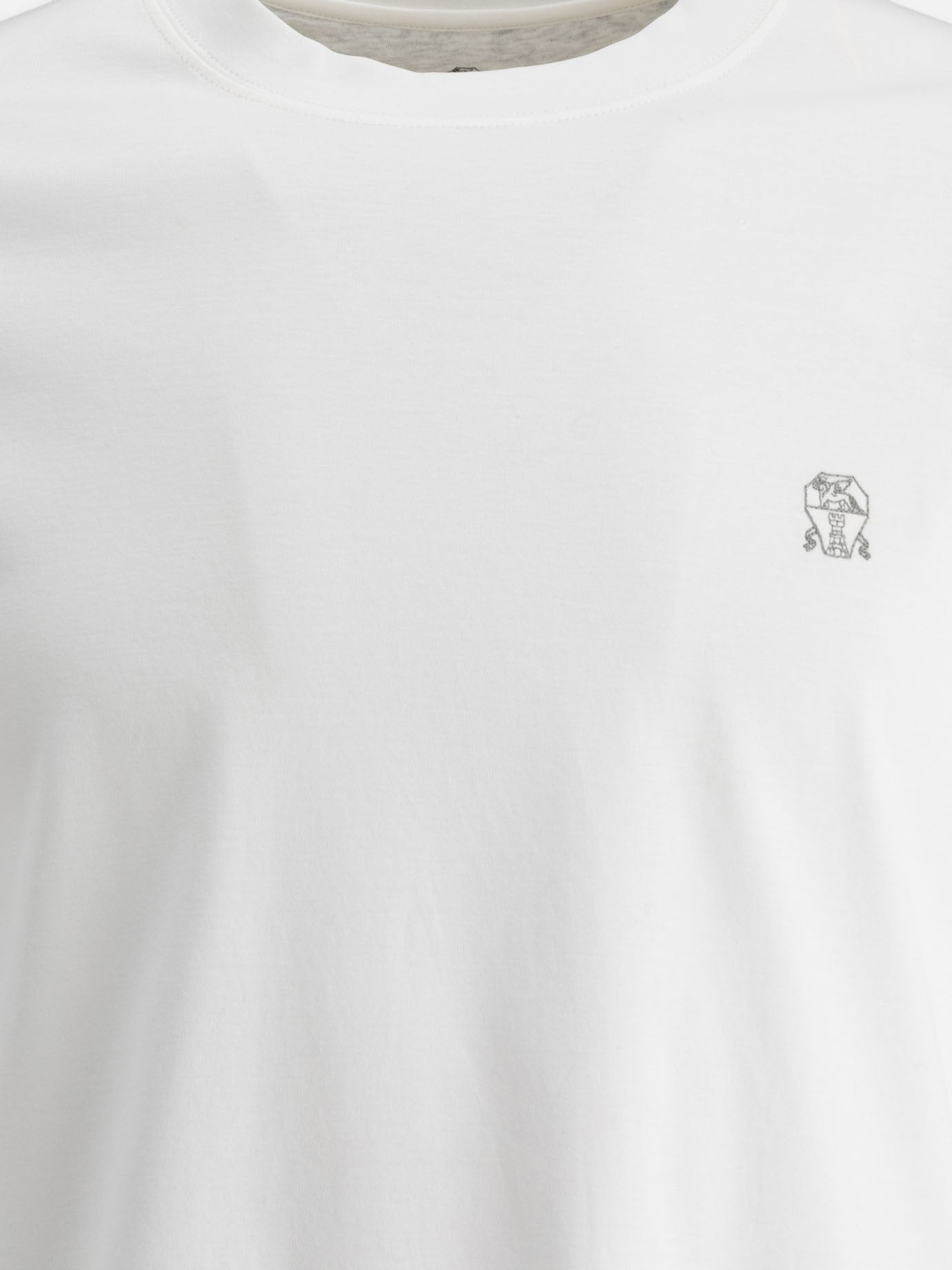 Brunello Cucinelli T-shirt with embroidered logo White