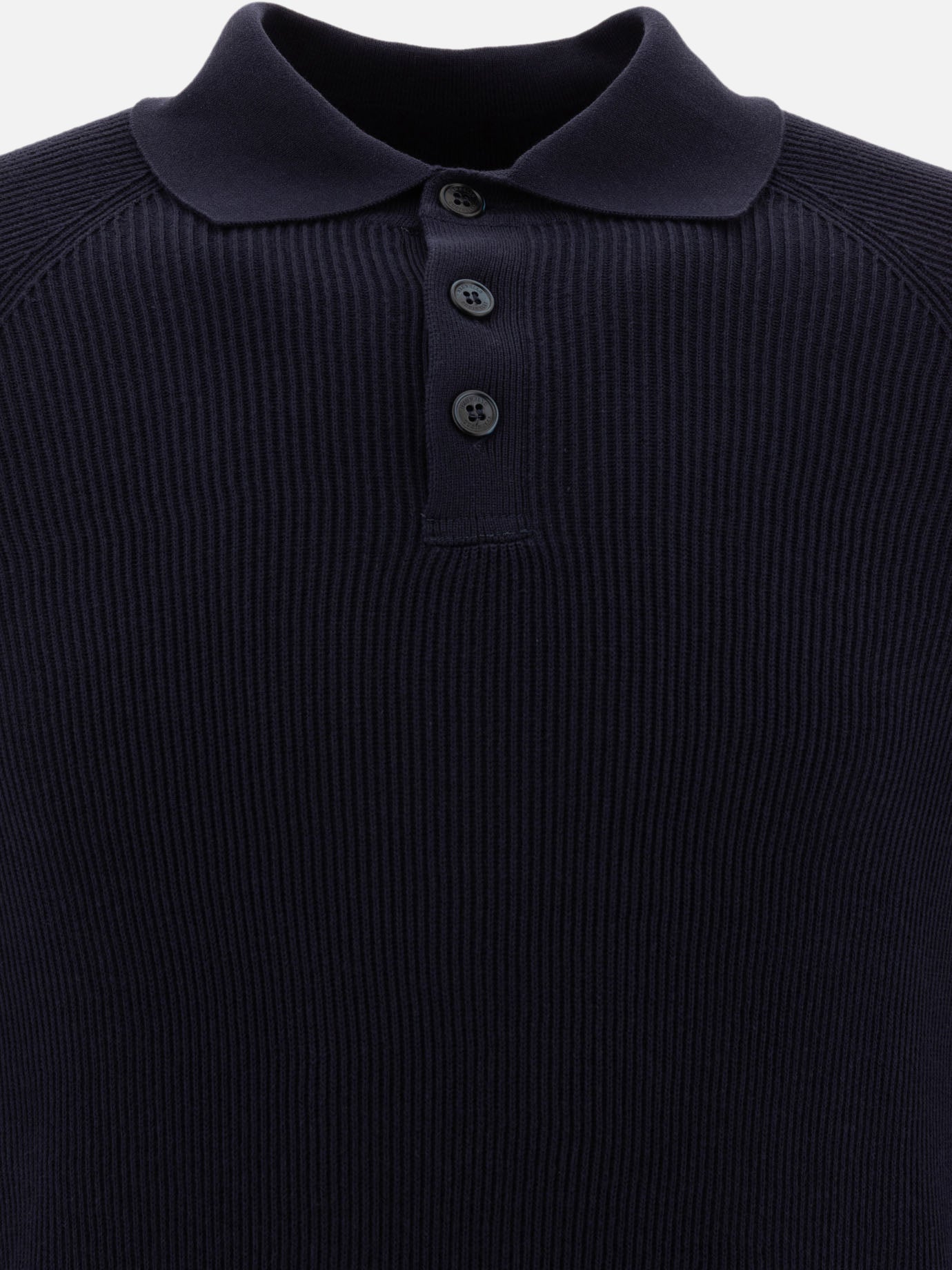 Brunello Cucinelli English rib polo shirt Blue