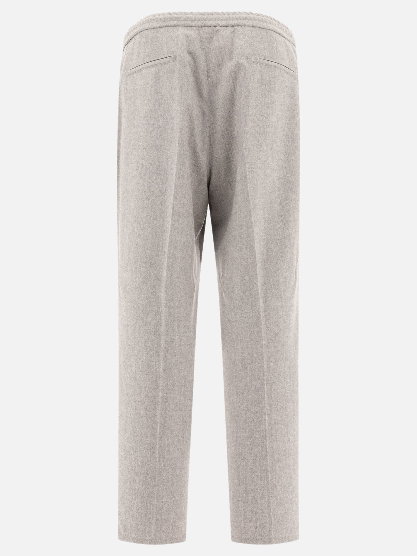 Brunello Cucinelli Trousers with drawstring and double pleats Grey