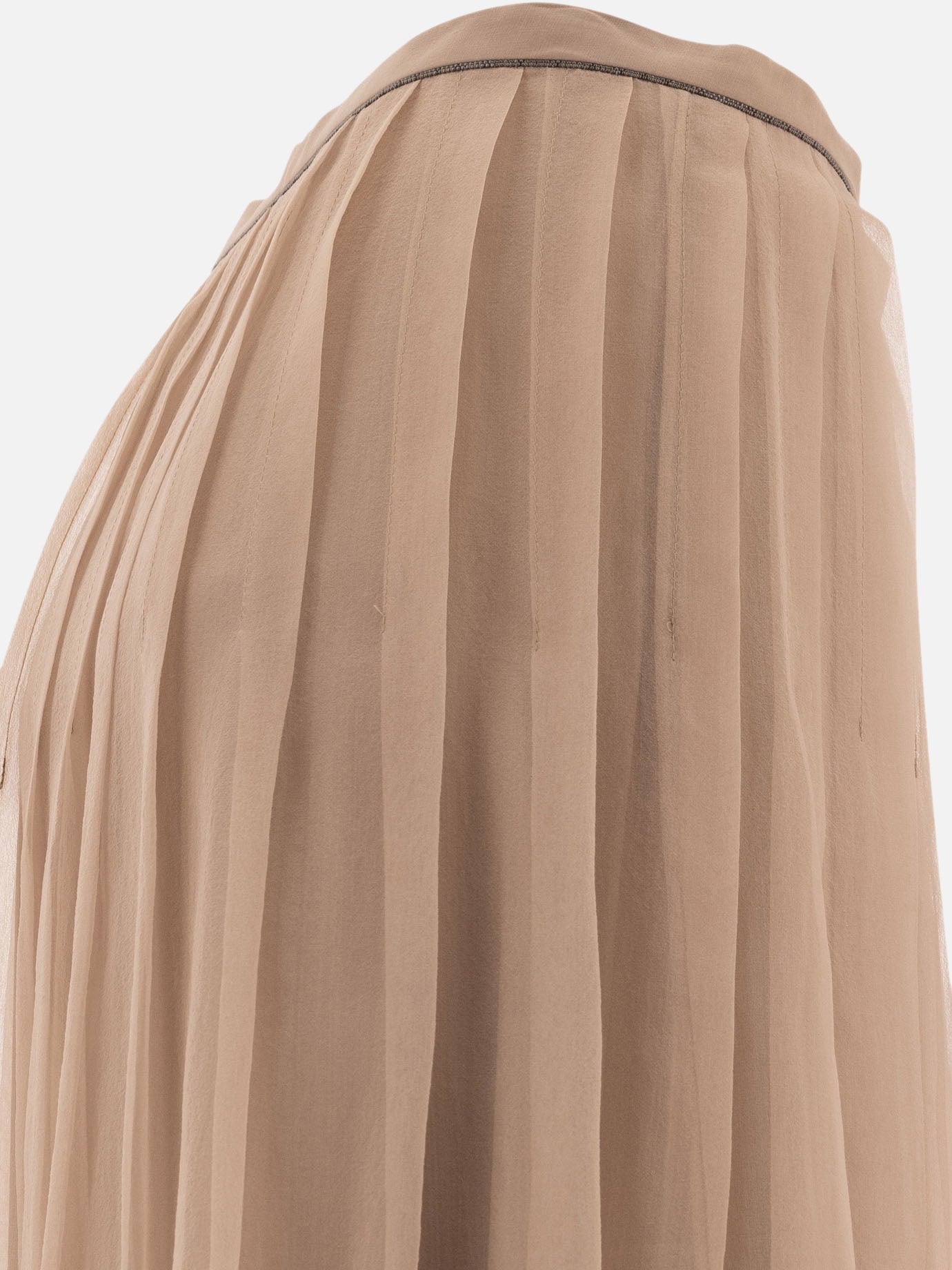 Brunello Cucinelli "Maxi Pleated" skirt Beige