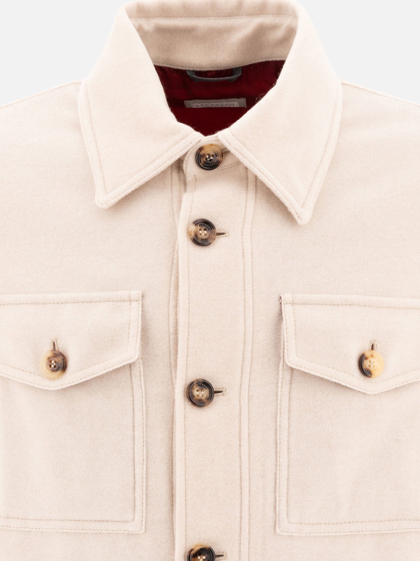Overshirt jackets Solid colour  Beige - Brunello Cucinelli Men | PDP | VIETTI Online Store | Zoom-Modal_3
