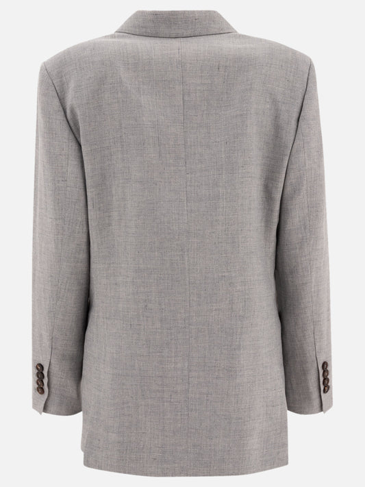 Blazers Solid colour  Grey - Brunello Cucinelli Women | PLP | VIETTI Online Store | 2
