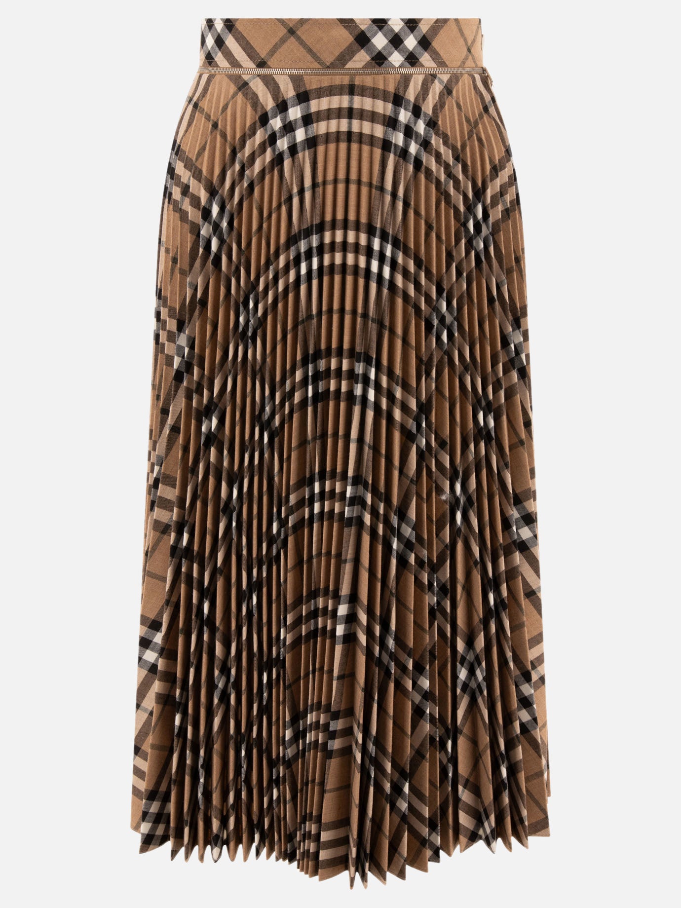 スカート BURBERRY WOOL AND CASHMERE CHECK SCARF STYLE SKIRT Burberry Wool And Cashmere Check Scarf Style Skirt in