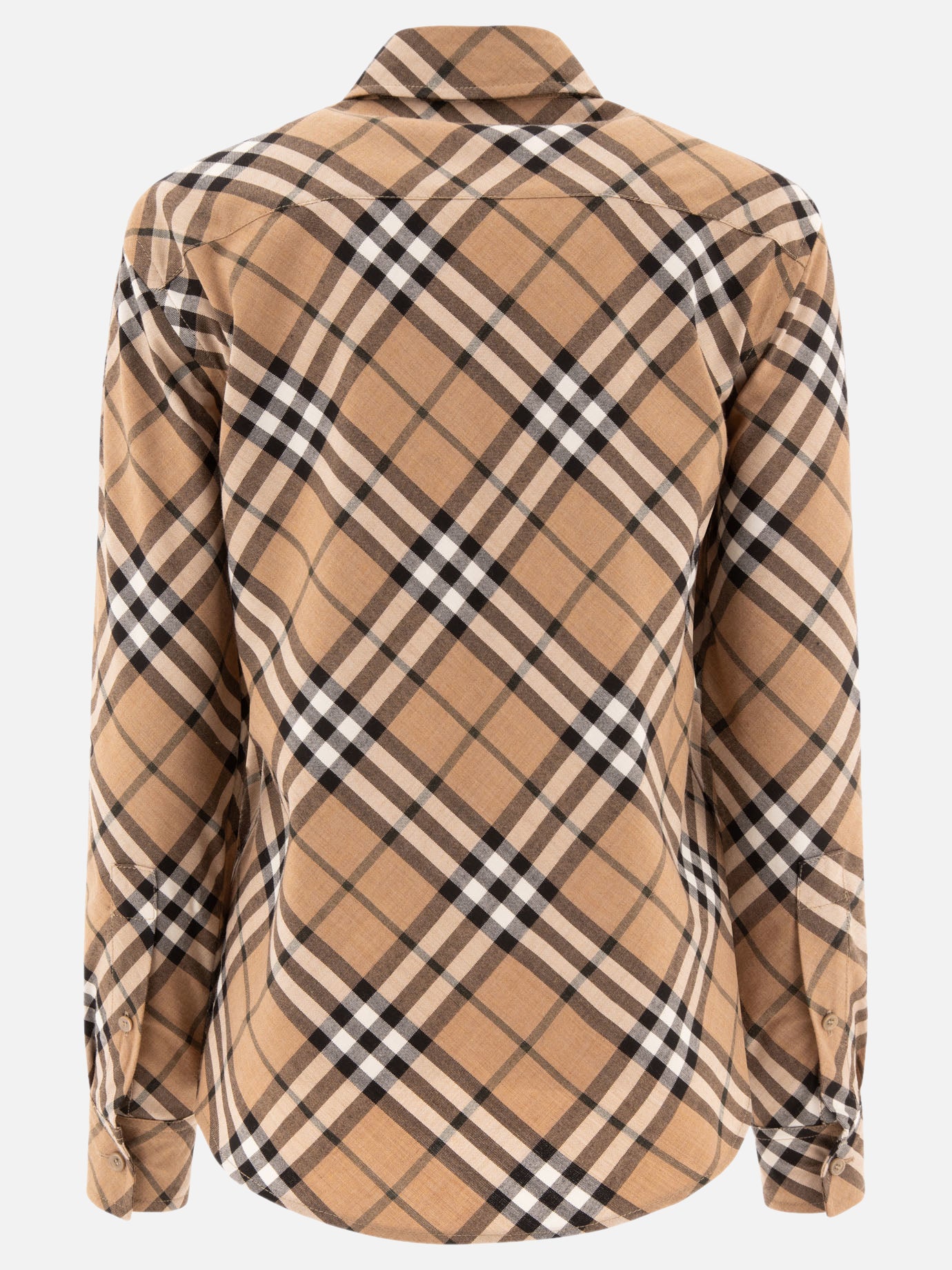 Burberry Wool blend shirt with Check motif Beige