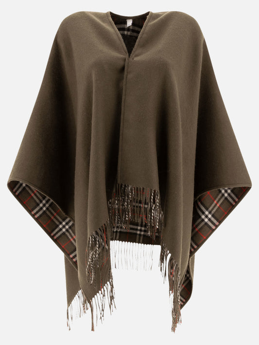 Capes 100% merino wool  Green - Burberry Women | PLP | VIETTI Online Store 
