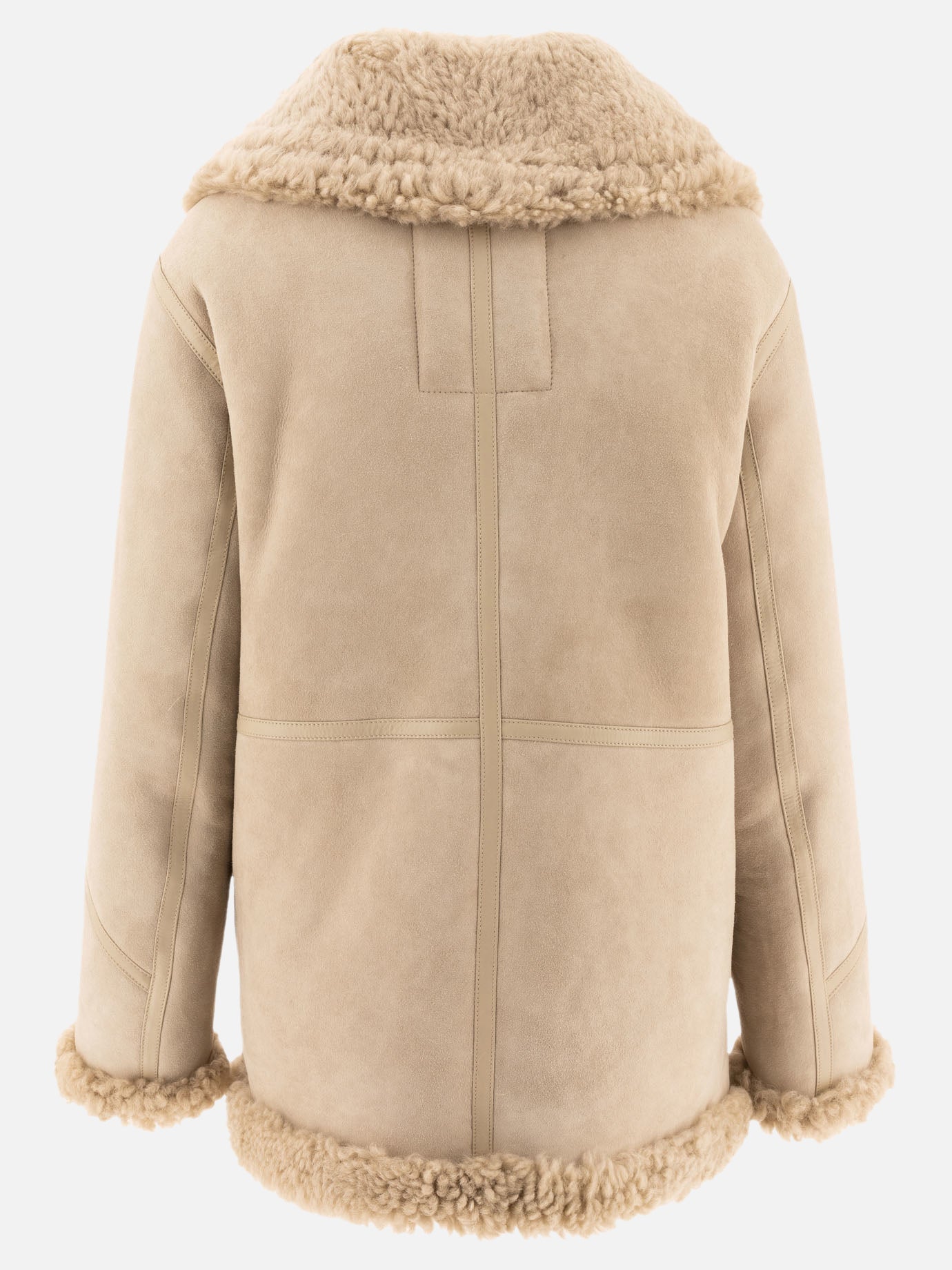 Giacche shearling Solid colour  Beige - Burberry Donna | PDP | VIETTI Online Store | Zoom-Modal_2
