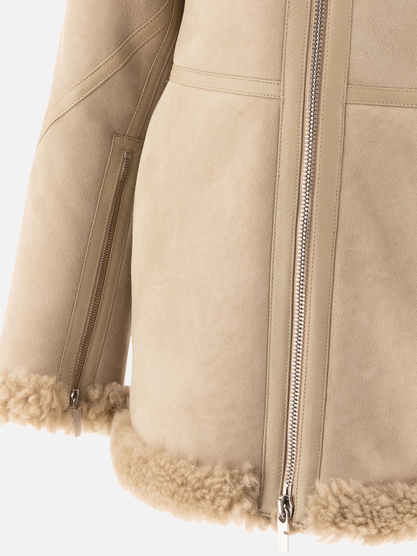 Giacche shearling Solid colour  Beige - Burberry Donna | PDP | VIETTI Online Store | Zoom-Modal_4
