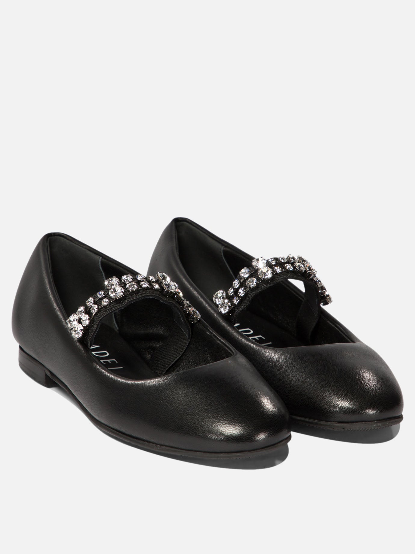 Casadei Ballet flats with crystals Black