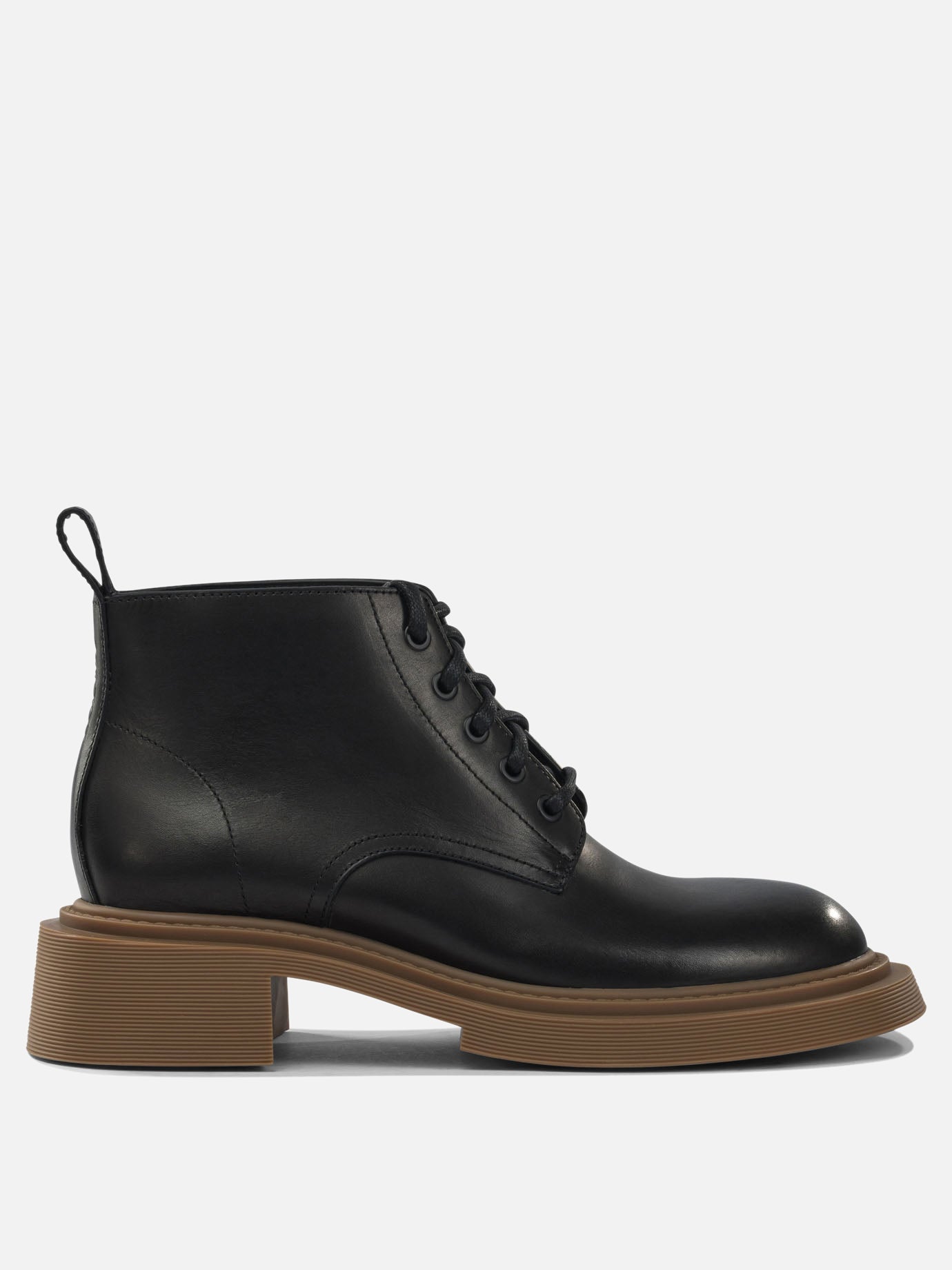 Lace-up boots 100% calf leather - 100% rubber  Black - Loewe Men | PDP | VIETTI Online Store | thumbnail