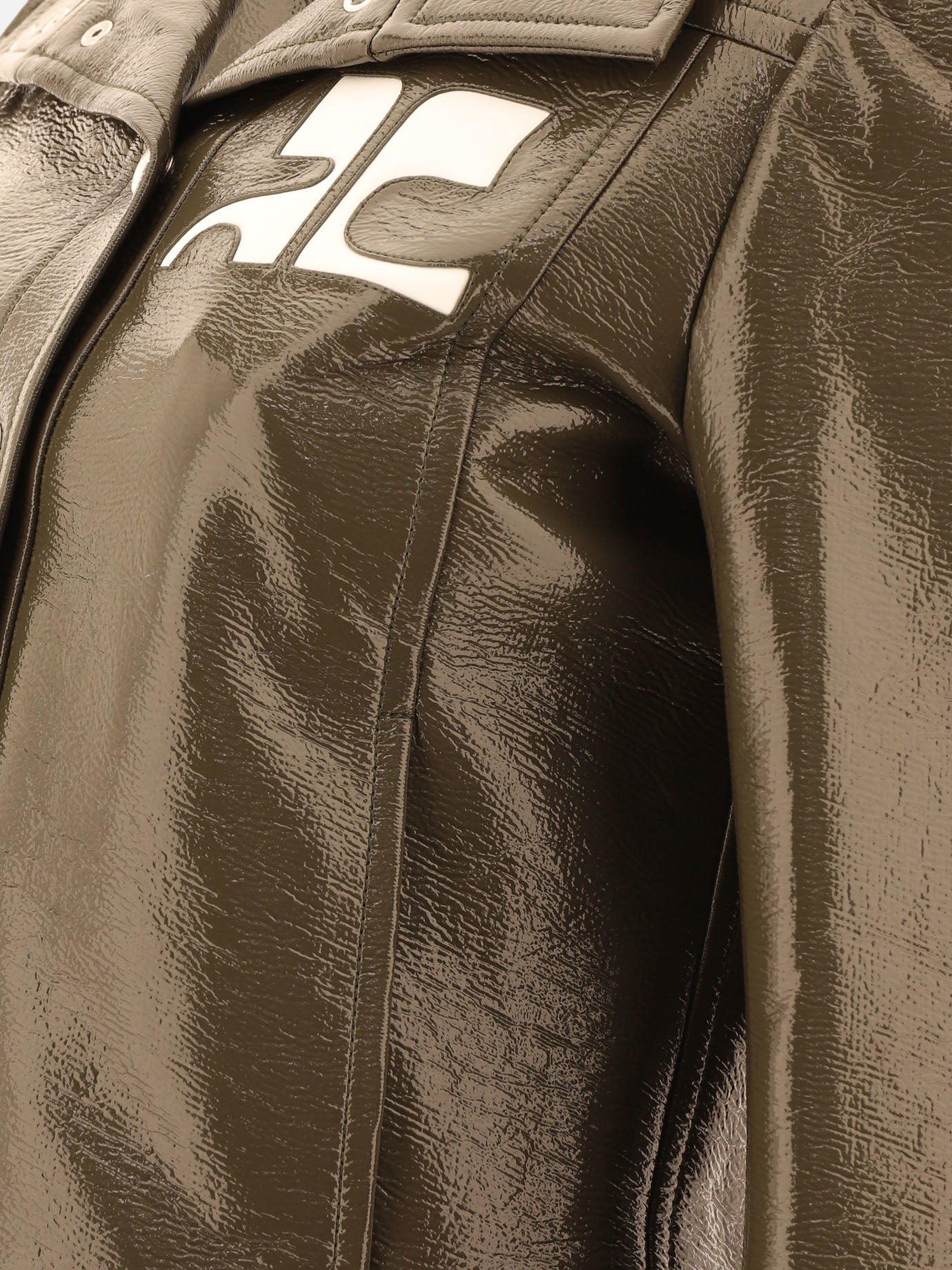 Leather jackets Solid colour  Green - Courrèges Women | PDP | VIETTI Online Store | Zoom-Modal_4
