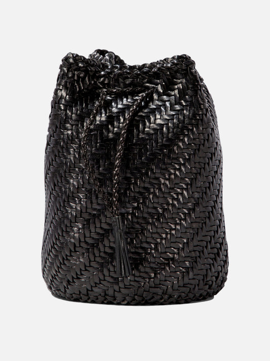 Dragon Diffusion "Pompom Double Jump" bucket bag Black