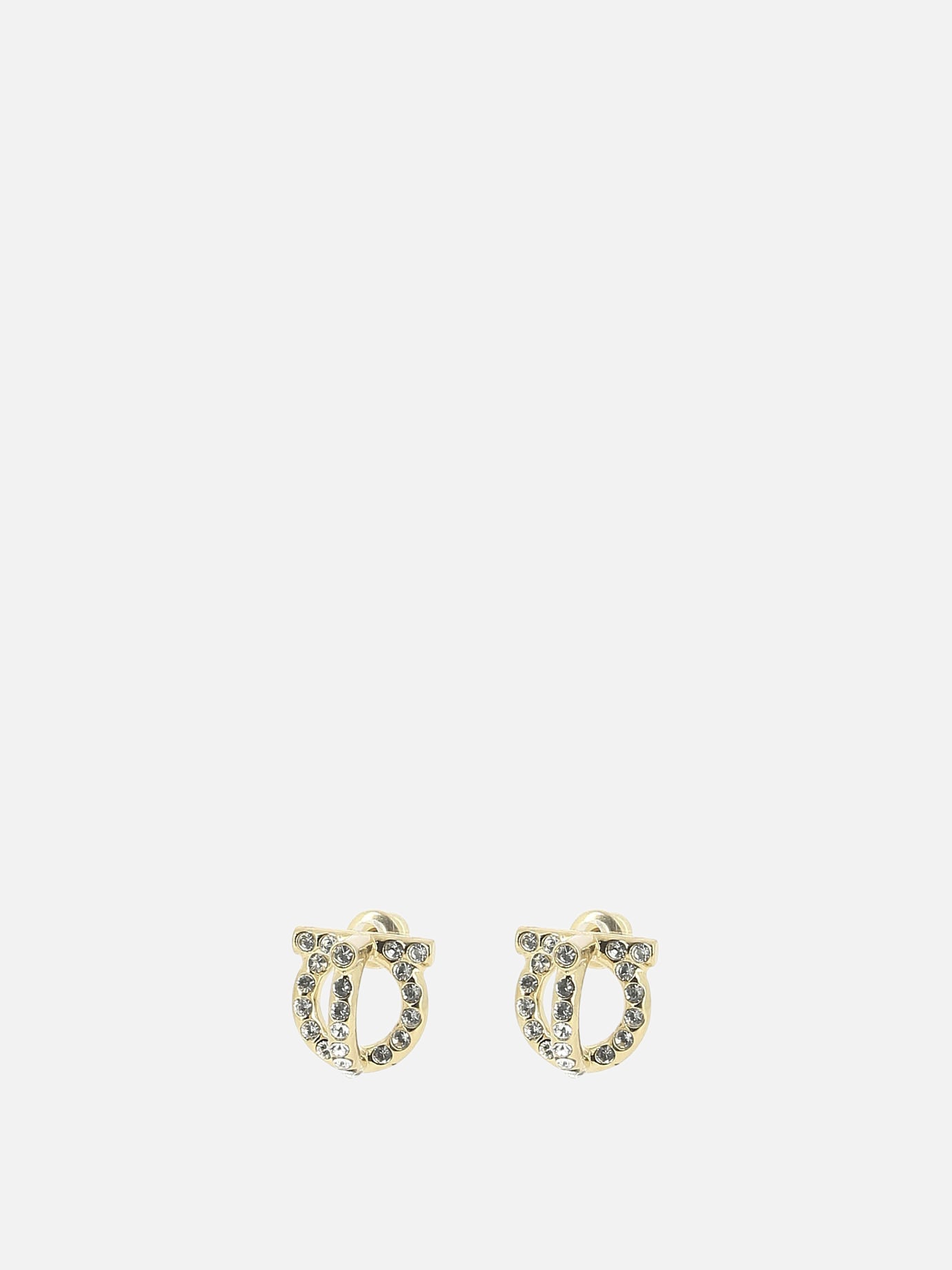 Ferragamo "Gancini Crystals" earrings Gold