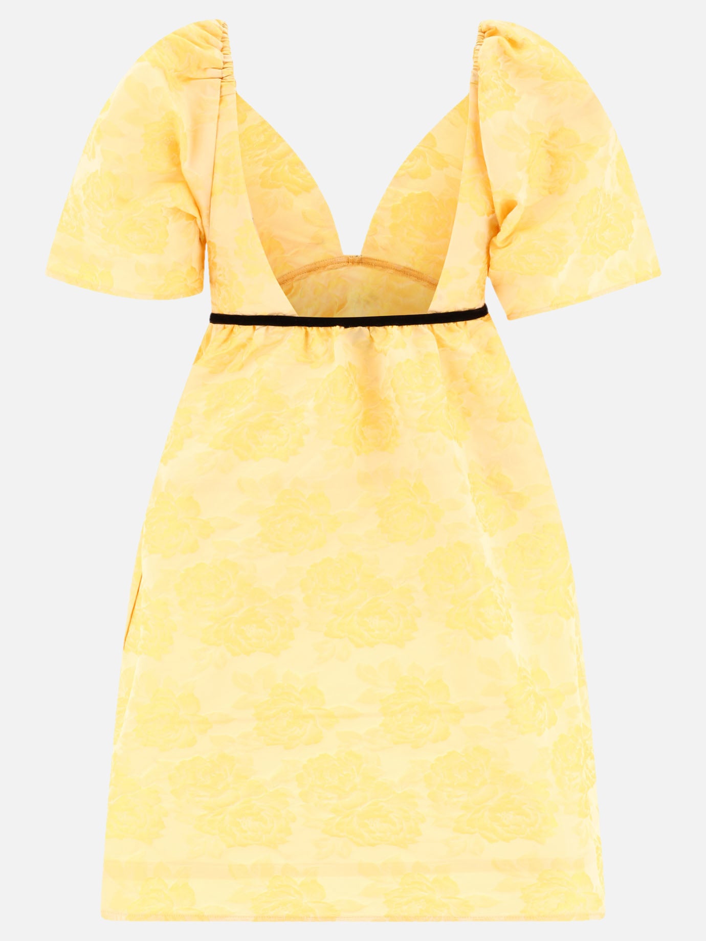 Ganni "Botanical Jacquard" dress Yellow