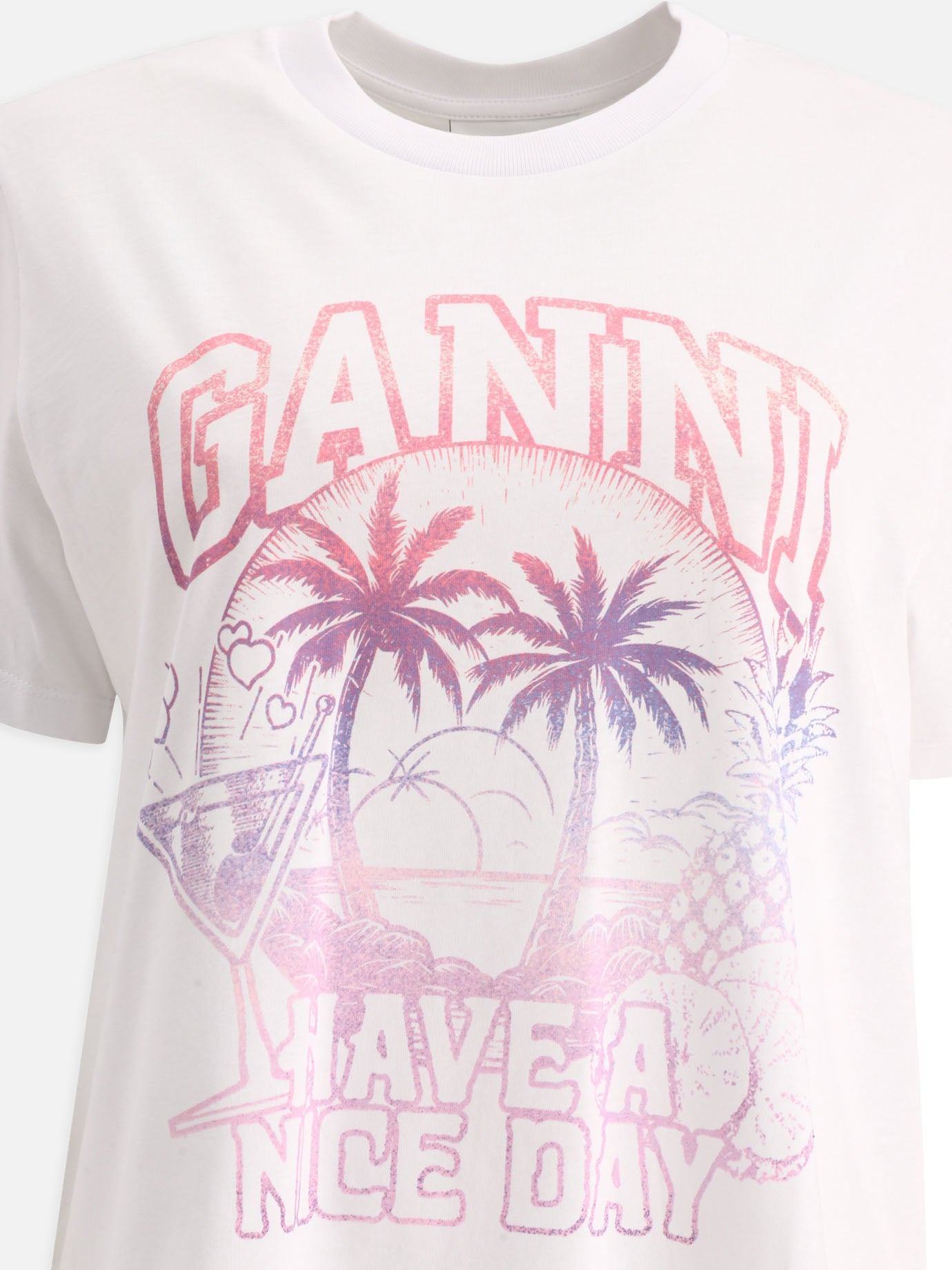 Ganni "Have a Nice Day" t-shirt White