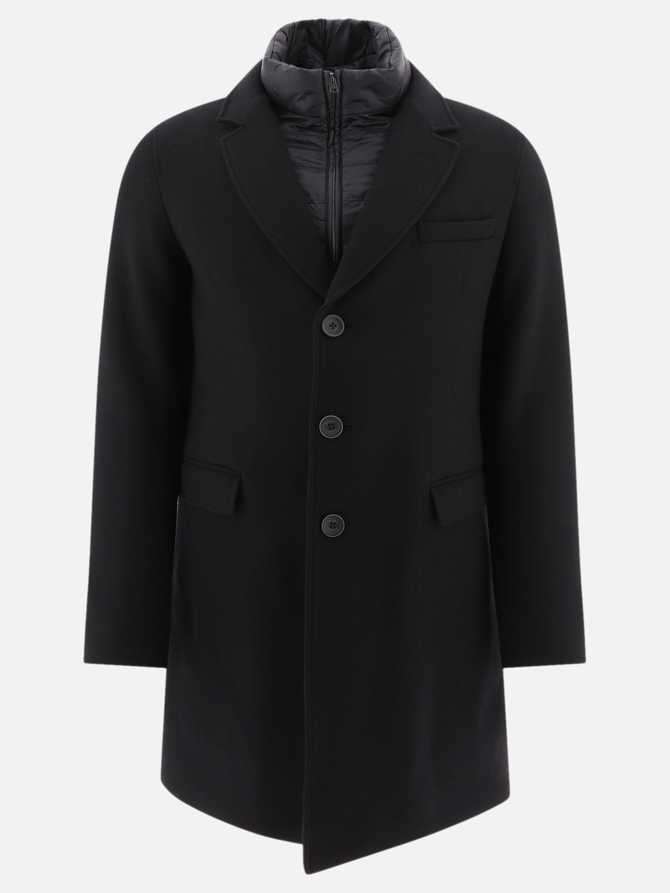 Long coats Solid colour  Black - Herno Men | PDP | VIETTI Online Store | thumbnail