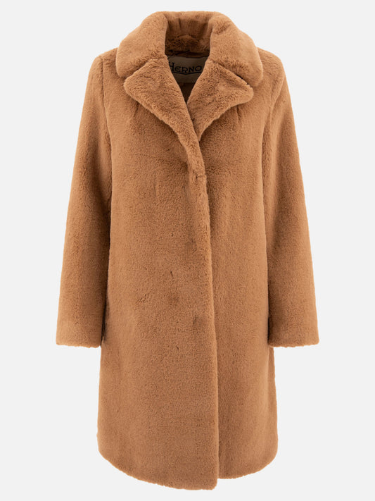 Long coats Solid colour  Beige - Herno Women | PLP | VIETTI Online Store 
