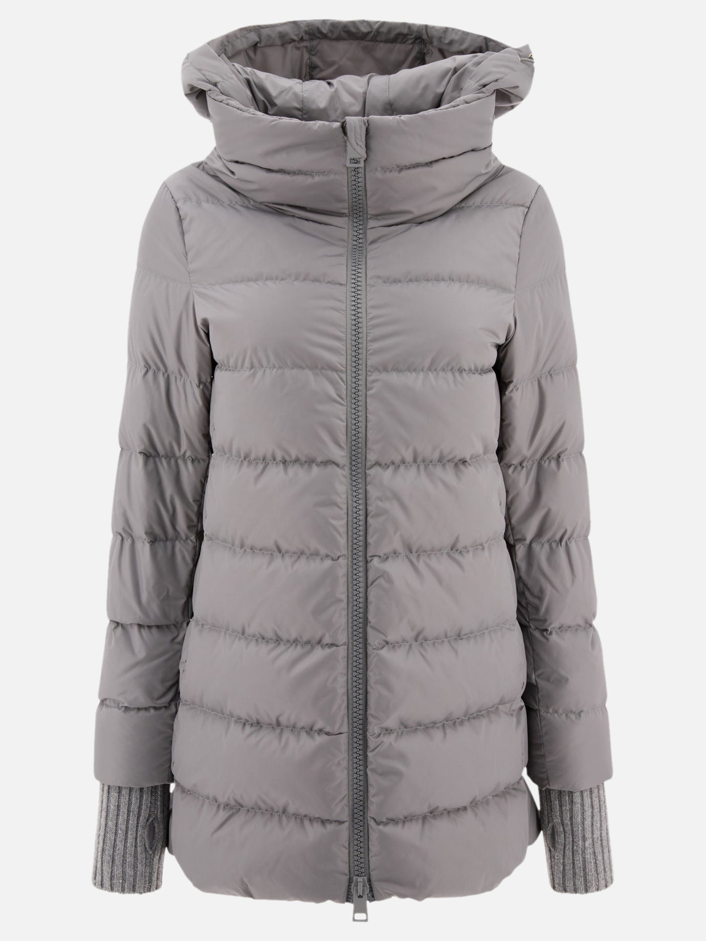 Down jackets Solid colour  Grey - Herno Women | PDP | VIETTI Online Store | thumbnail