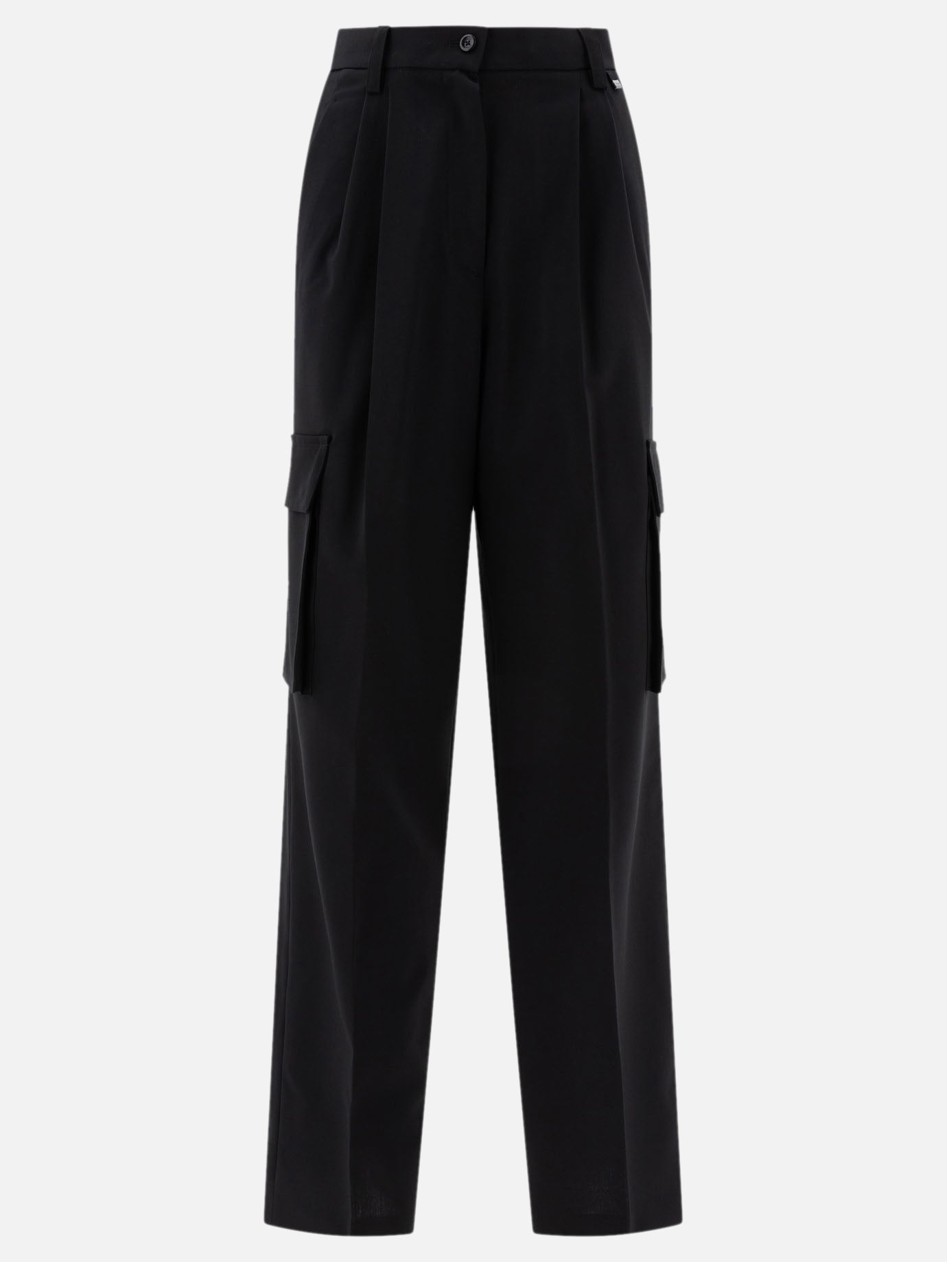 Wool blend cargo trousers