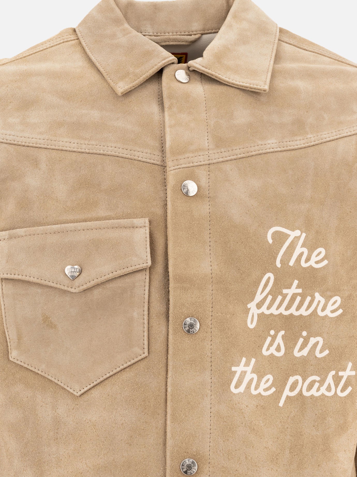 Human Made Suede leather jacket 13552043_L Beige thumbnail_3