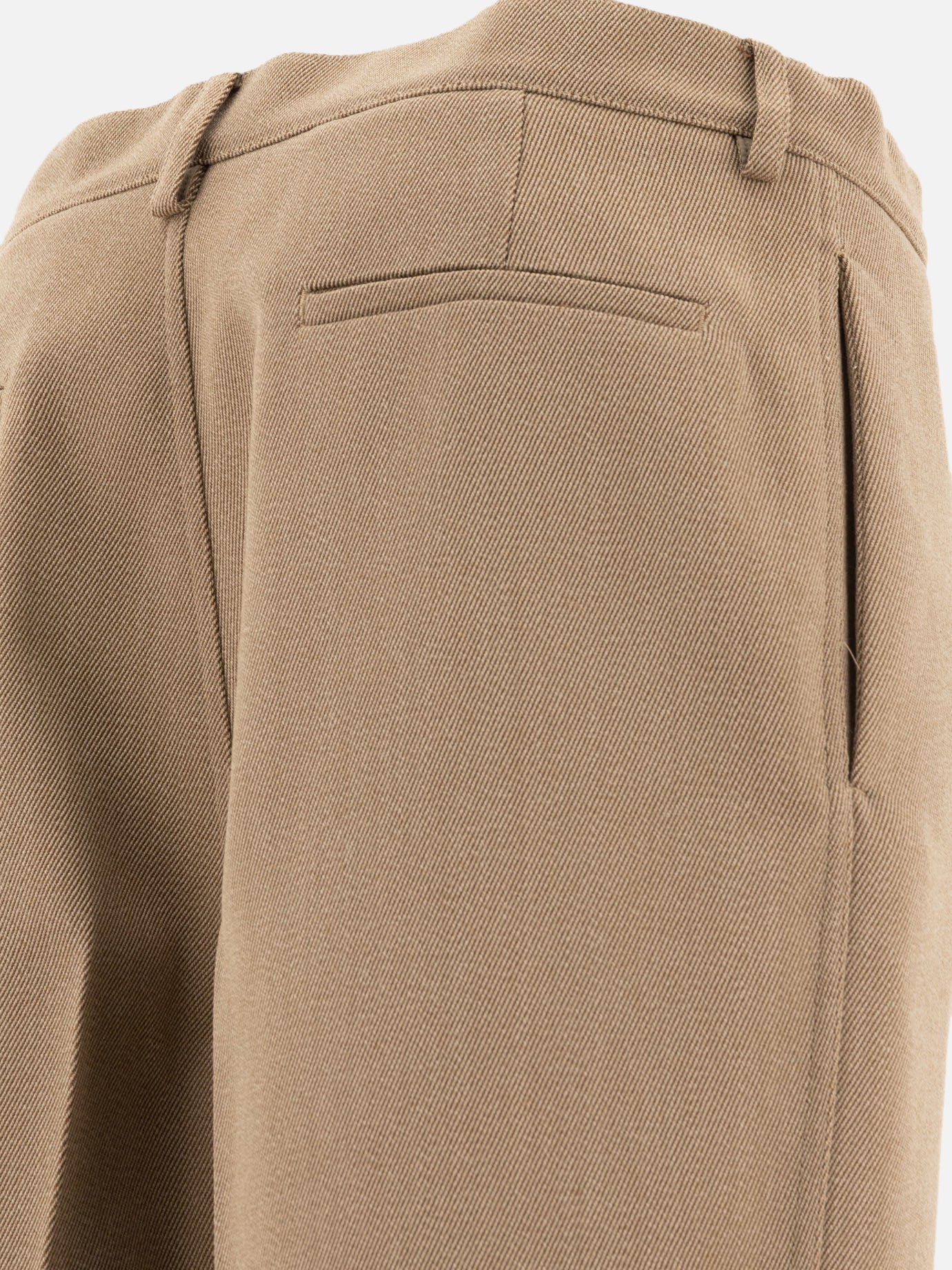 Jil Sander Melange wool trousers Beige