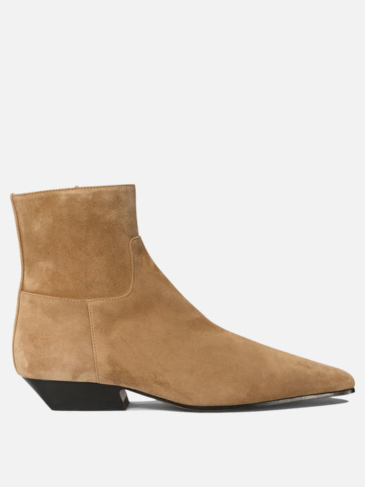 Khaite "Marfa Flat" ankle boots Beige