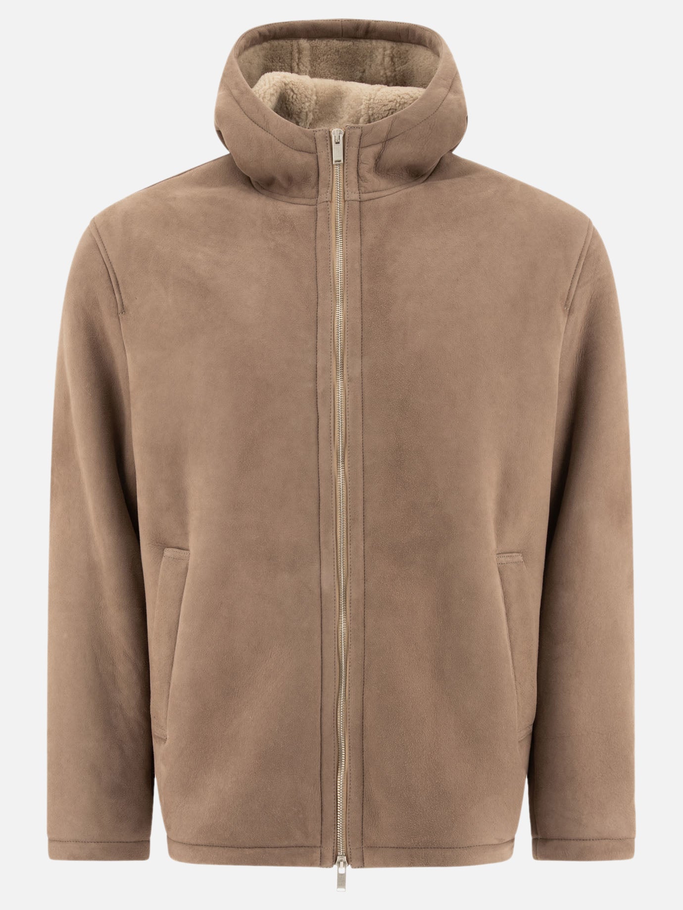 Leather jackets Solid colour  Beige - Lardini Men | PDP | VIETTI Online Store | Zoom-Modal
