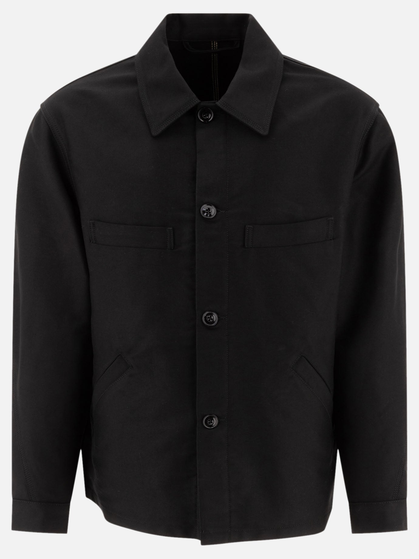 Overshirt jackets Solid colour  Black - Lemaire Men | PDP | VIETTI Online Store | thumbnail