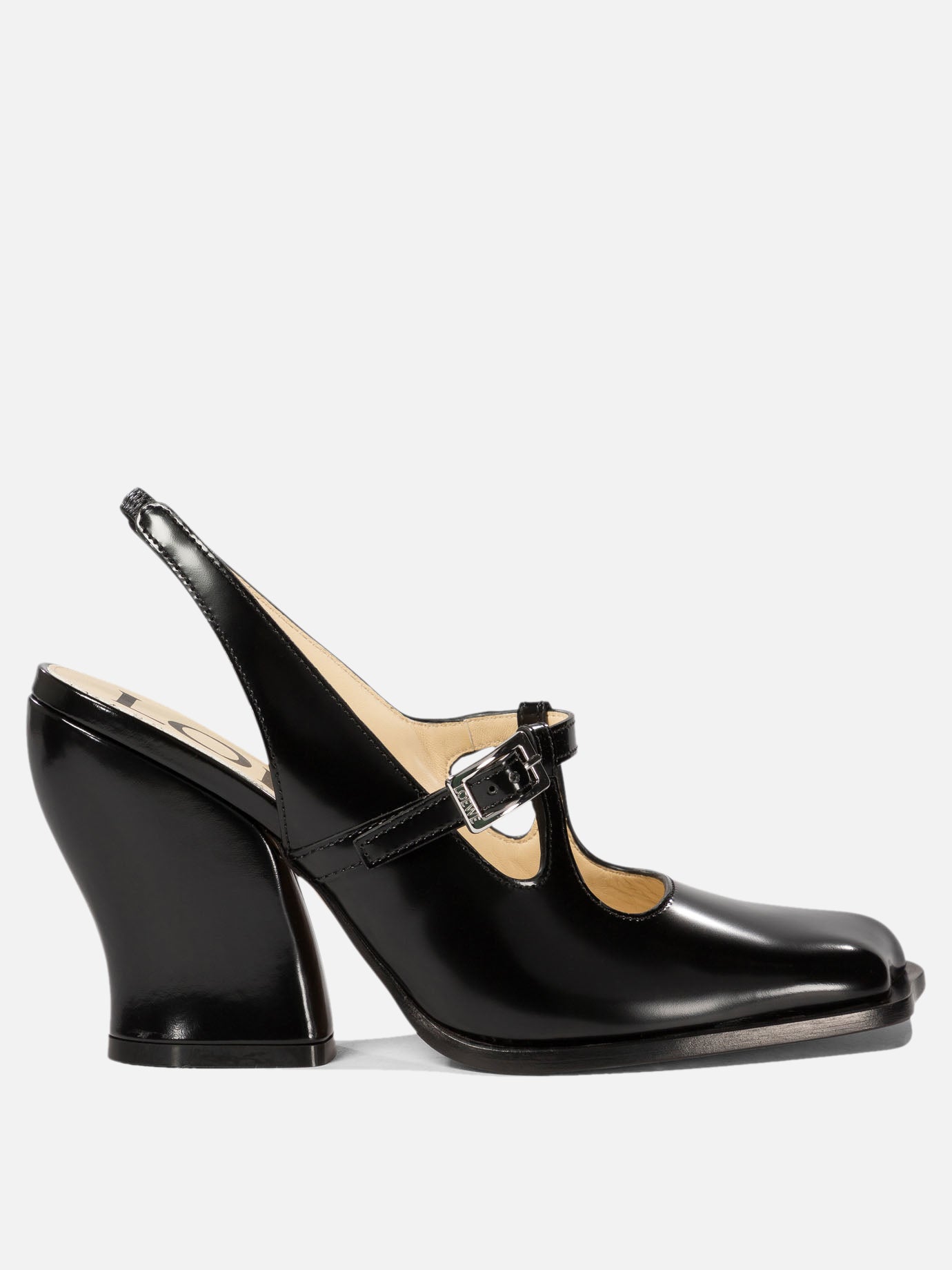 "Onda" slingback pump in brushed calfskin