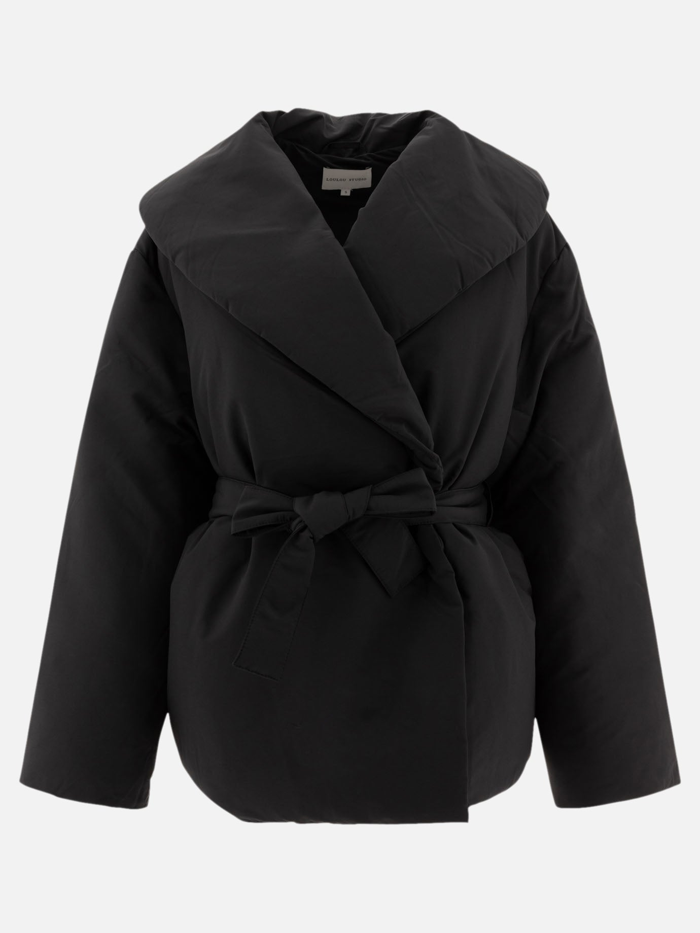 Down jackets Solid colour  Black - Loulou Studio Women | PDP | VIETTI Online Store | thumbnail