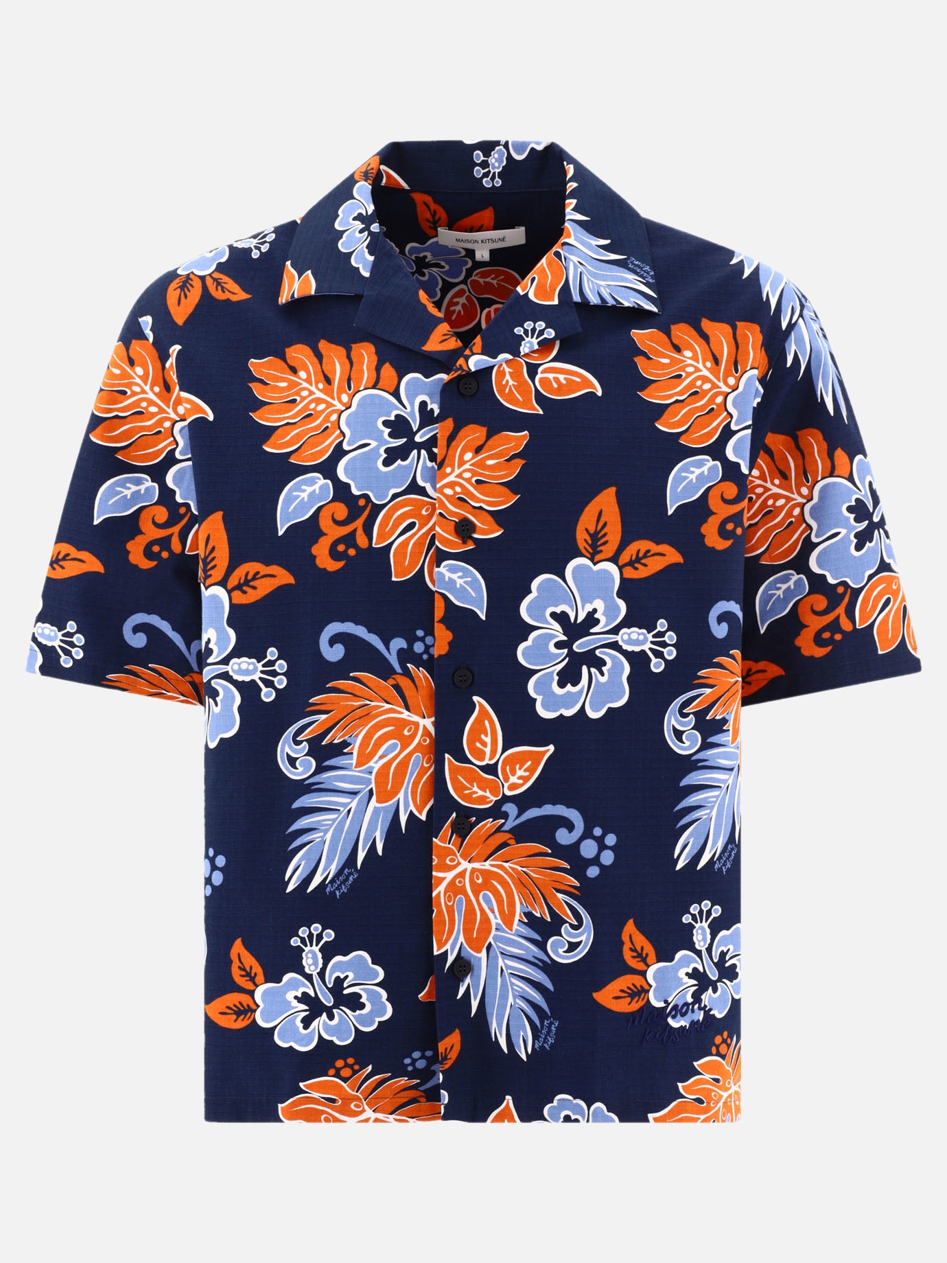 Maison Kitsuné "Resort" shirt Blue