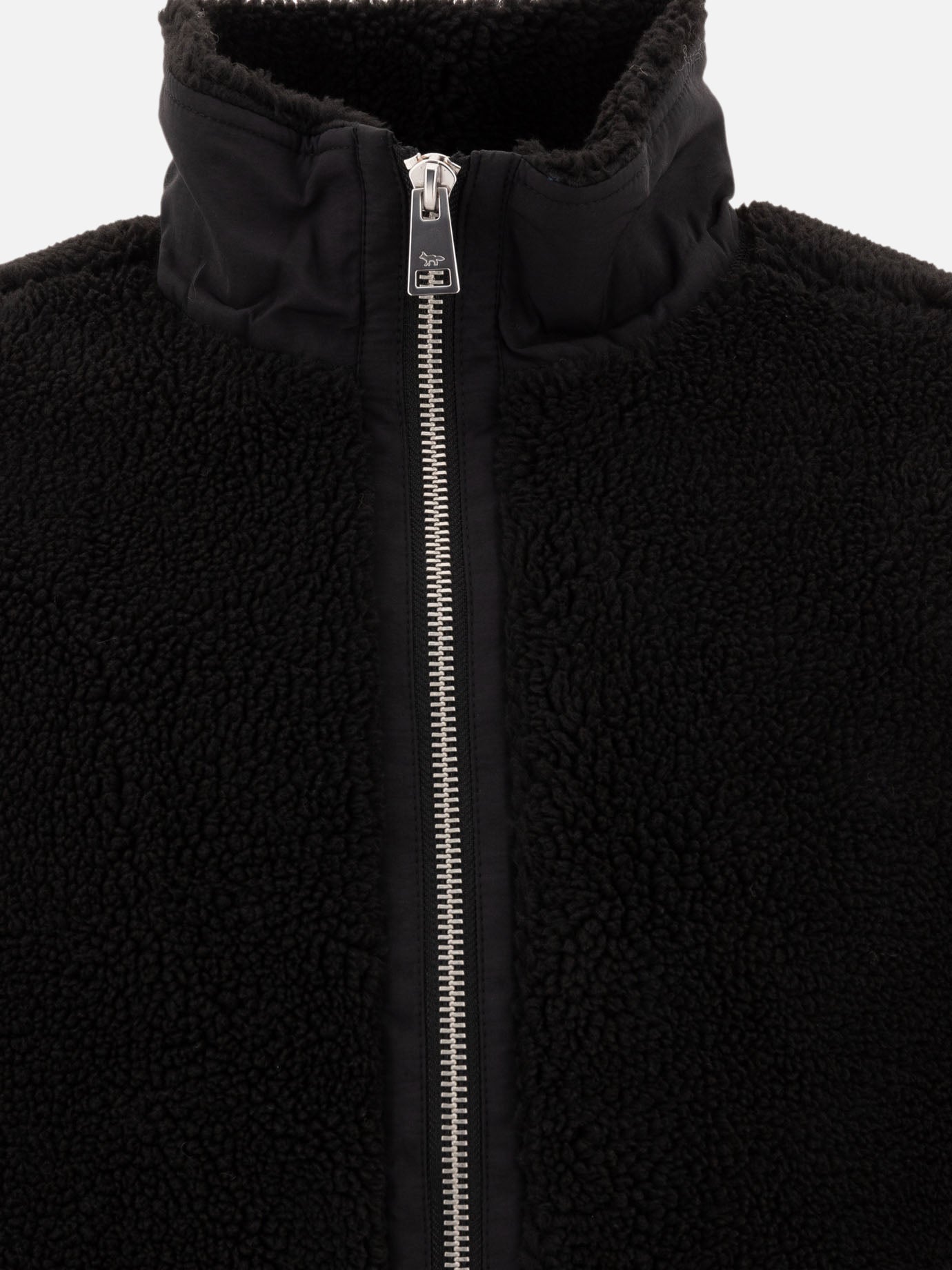 Fleece jackets Solid colour  Black - Maison Kitsuné Men | PDP | VIETTI Online Store | thumbnail_3