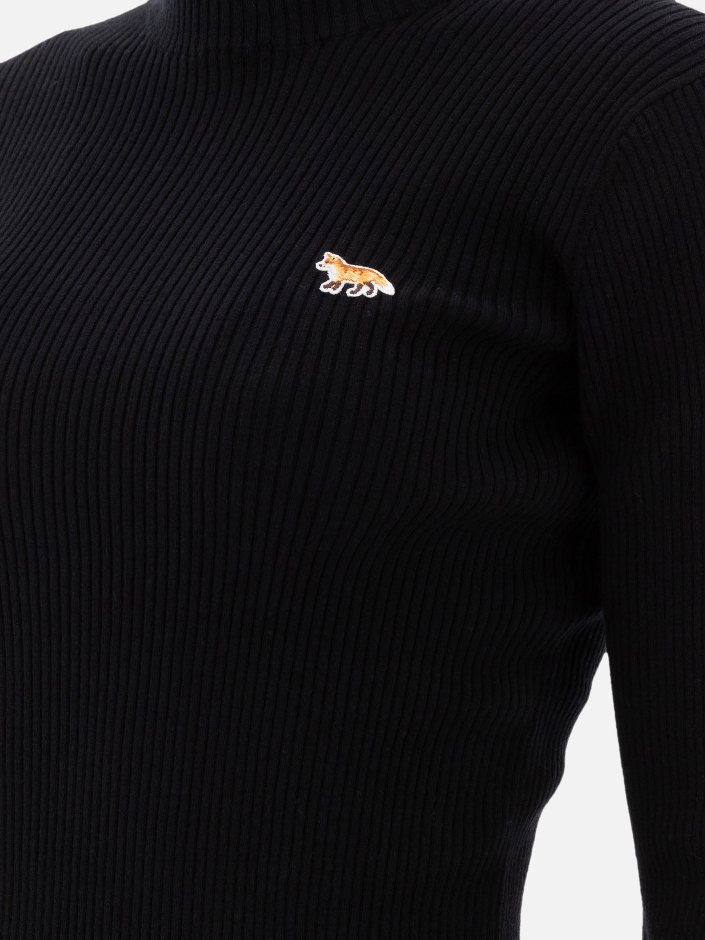 Maison Kitsuné "Baby Fox" turtleneck sweater Black