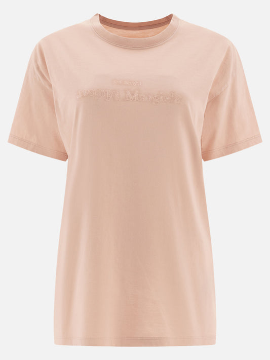 Maison Margiela T-shirt with embroidered logo Pink