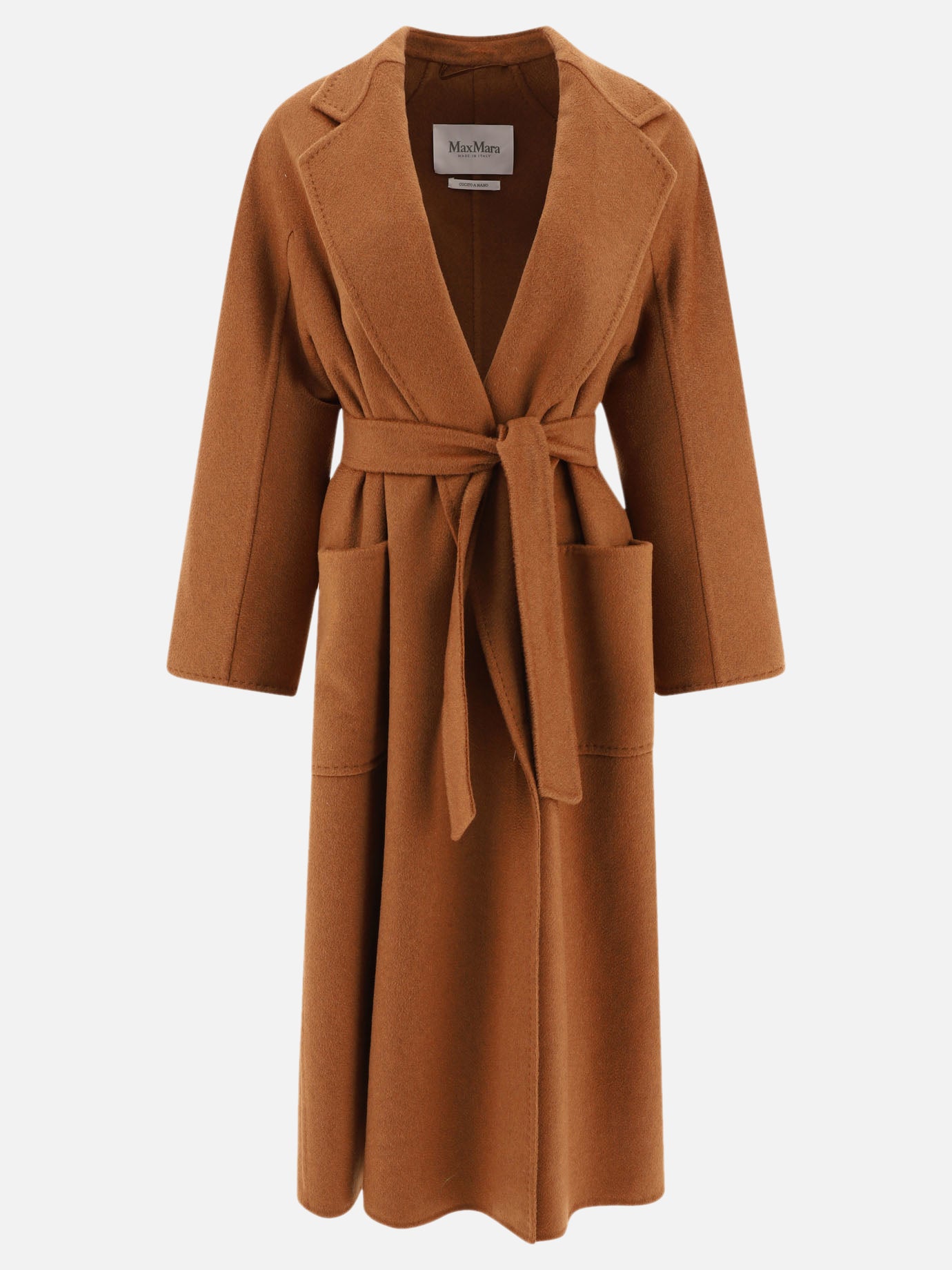 Long coats Solid colour  Brown - Max Mara Women | PDP | VIETTI Online Store | thumbnail