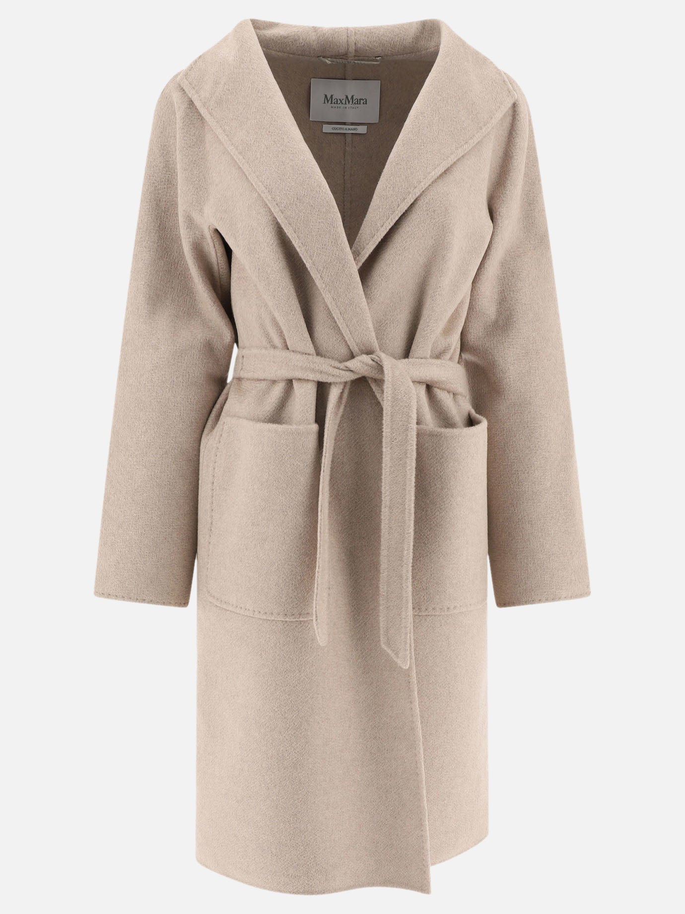 Long coats Solid colour  Beige - Max Mara Women | PDP | VIETTI Online Store | Zoom-Modal
