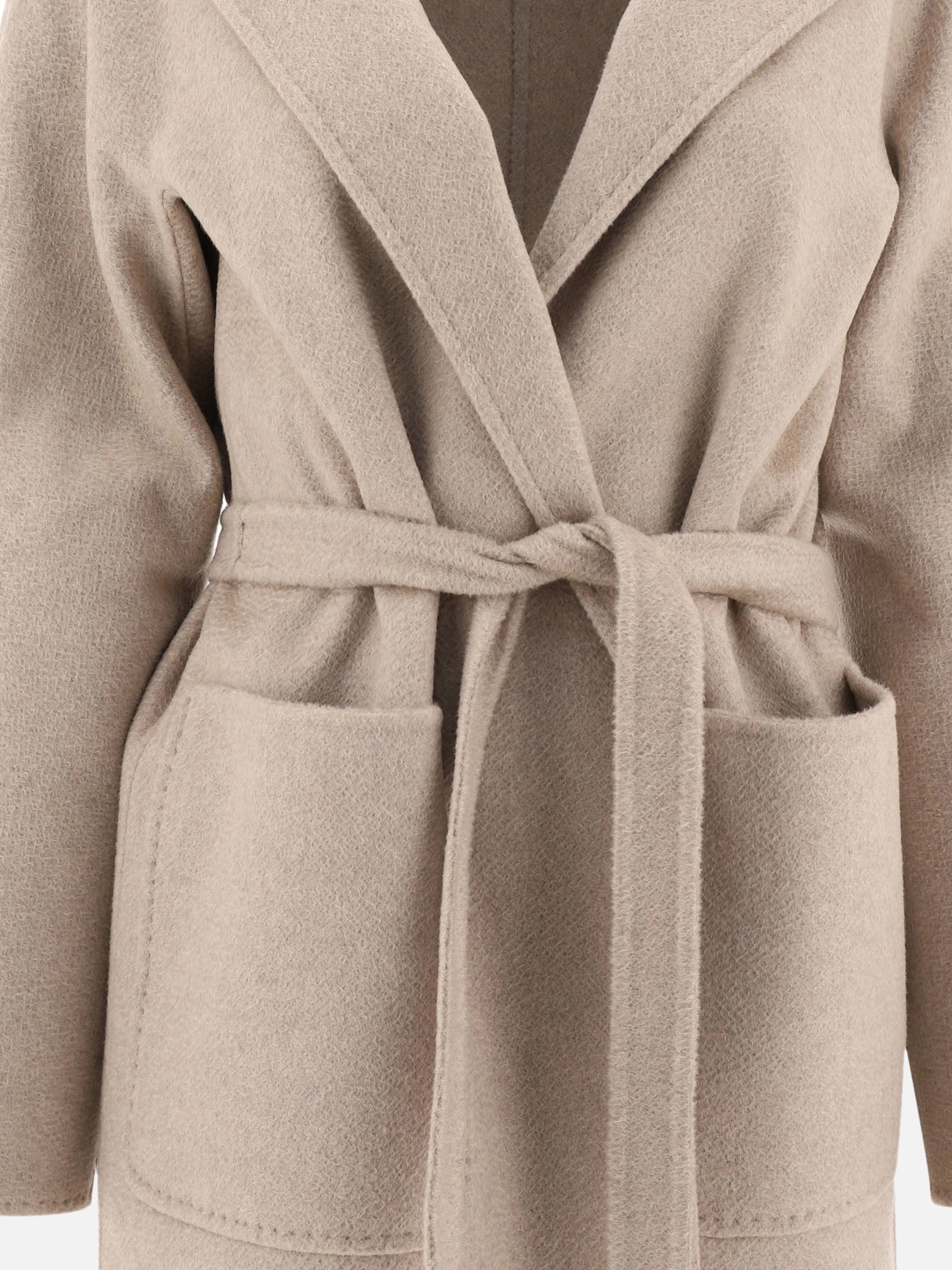 Long coats Solid colour  Beige - Max Mara Women | PDP | VIETTI Online Store | thumbnail_3