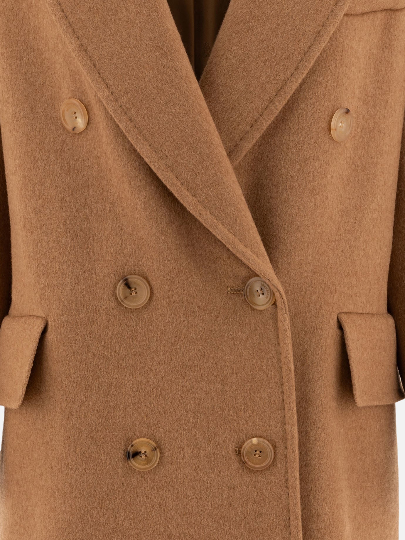 Max Mara Double-breasted camel coat Beige