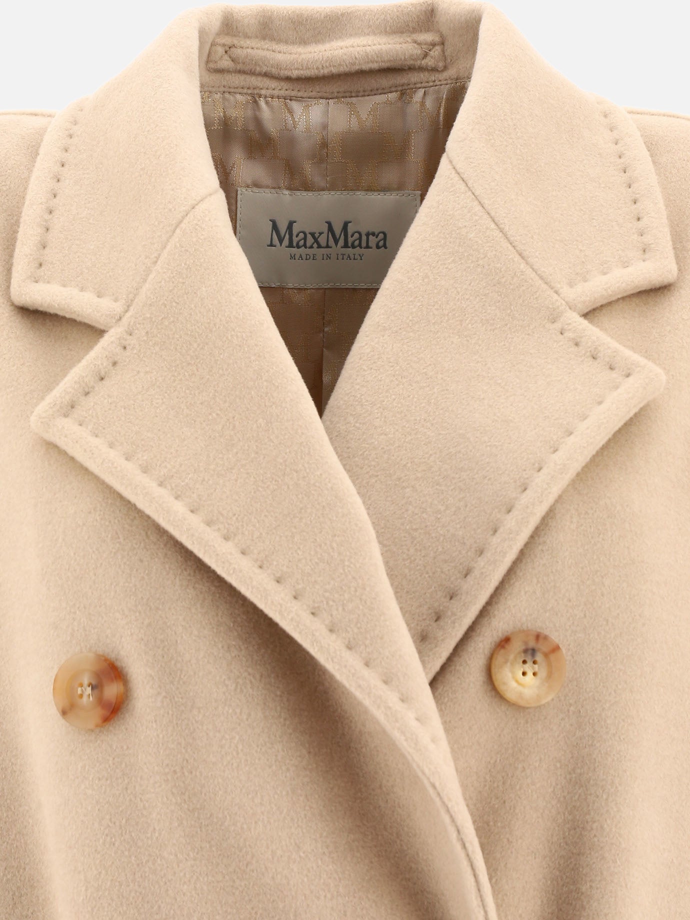 Long coats Solid colour  Beige - Max Mara Women | PDP | VIETTI Online Store | thumbnail_3
