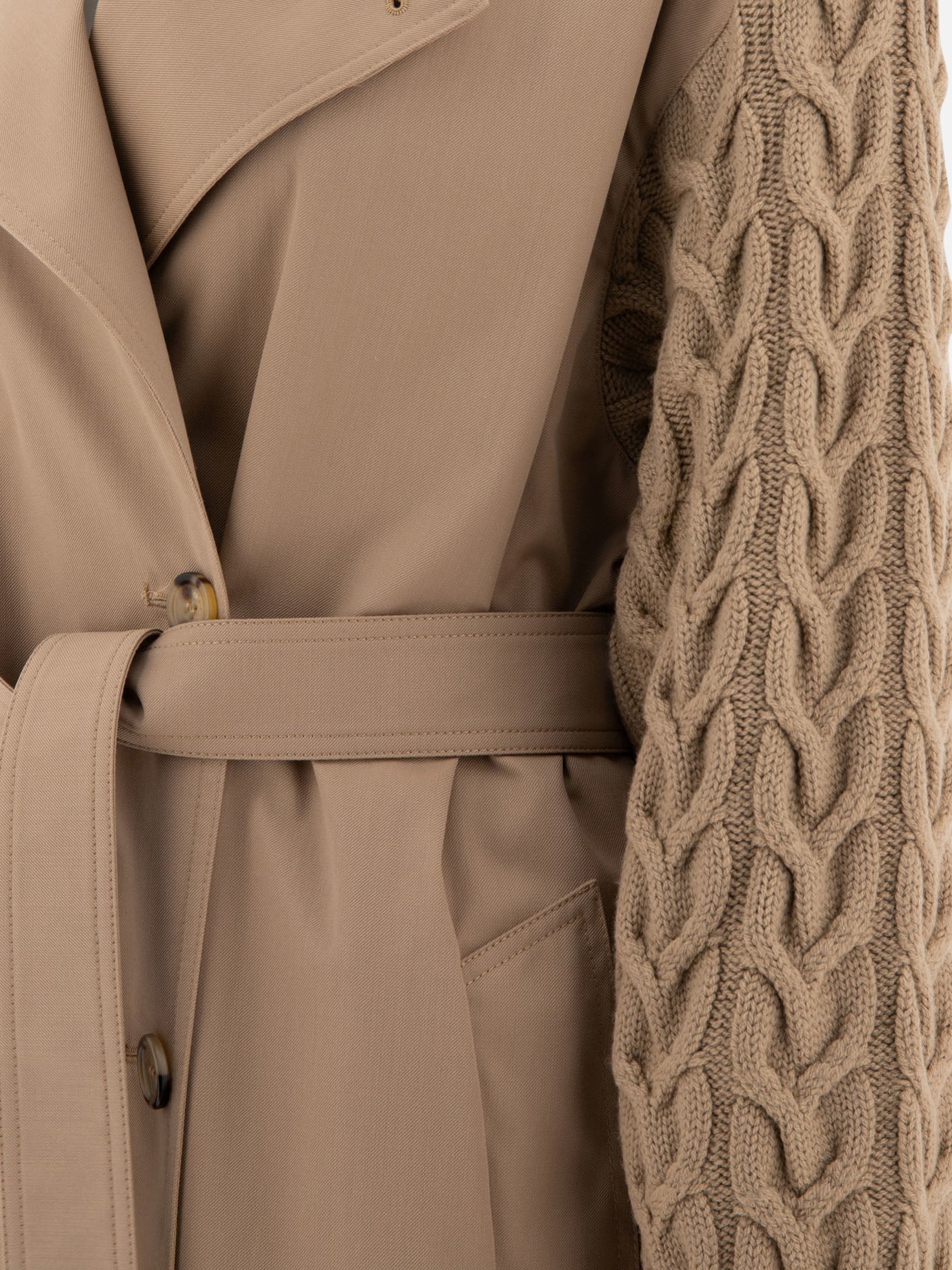 Raincoats & Trench coats Solid colour  Beige - Max Mara Women | PDP | VIETTI Online Store | thumbnail_4