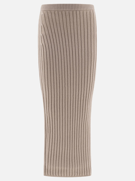 Wool and cashmere knit skirt