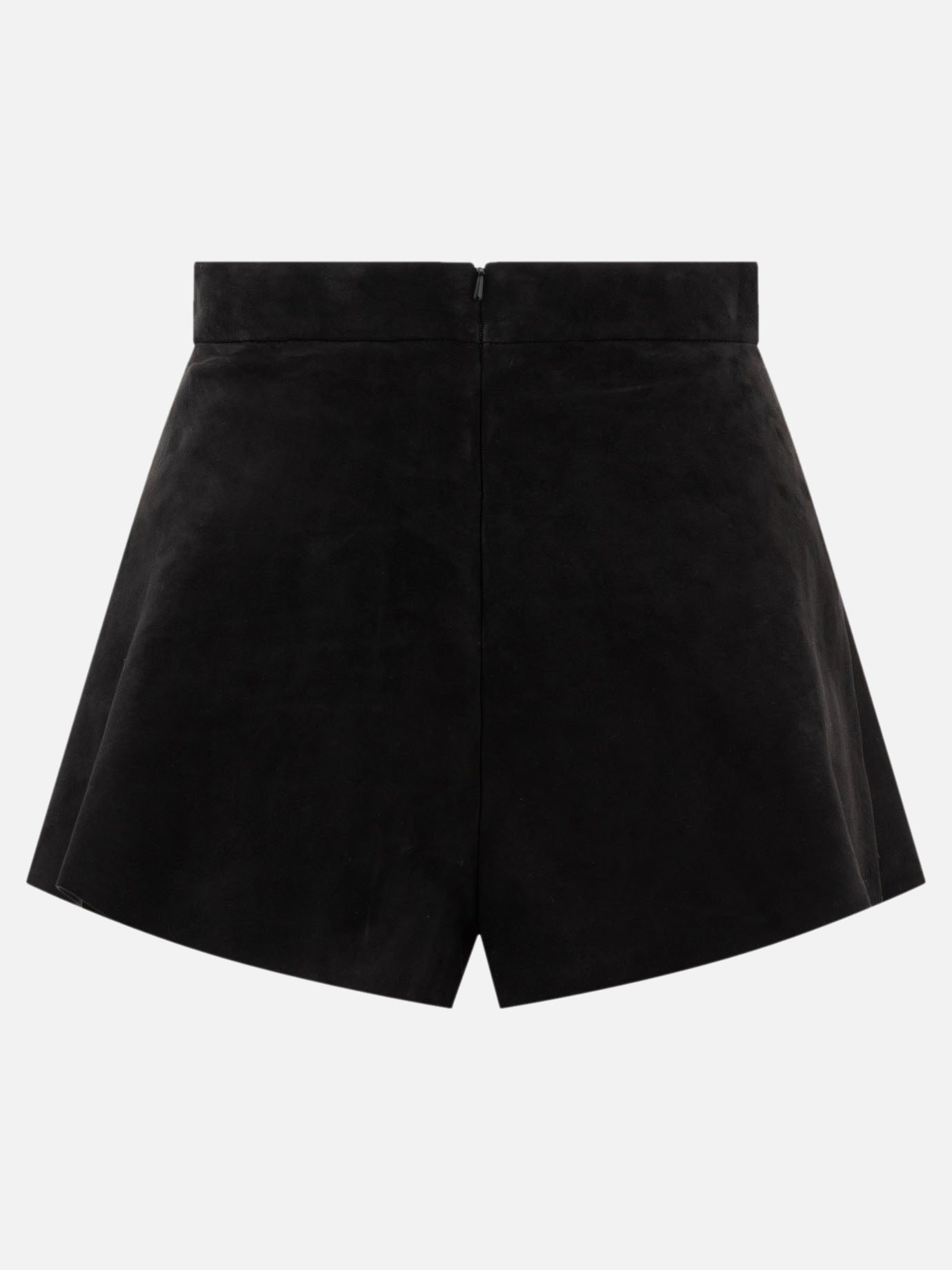 Short in pelle scamosciata