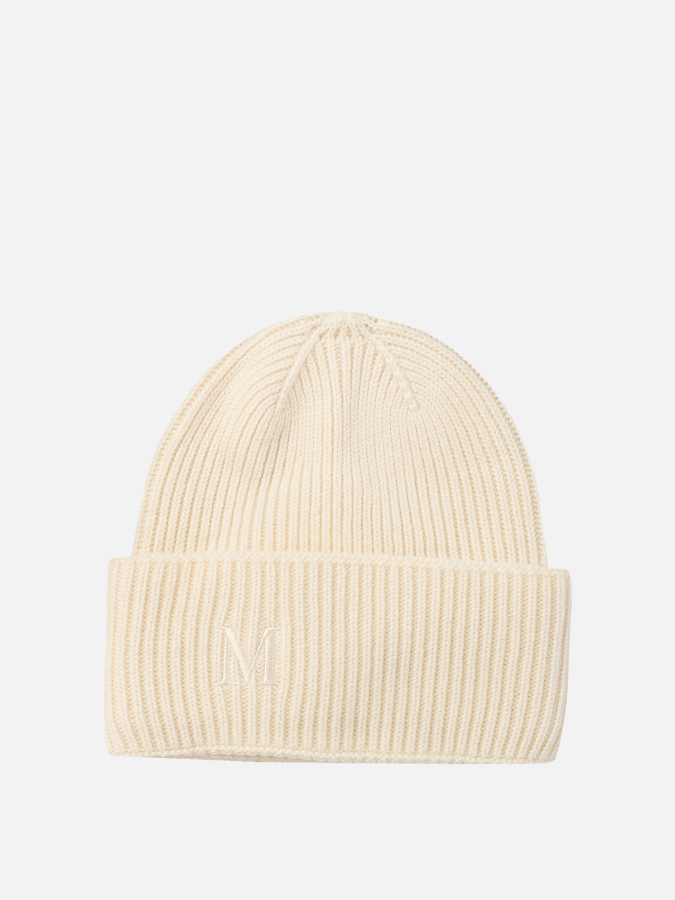 Max Mara Ribbed cashmere beanie White