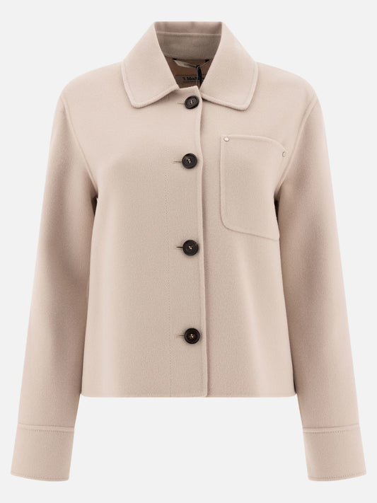 Max Mara S Wool short coat Beige